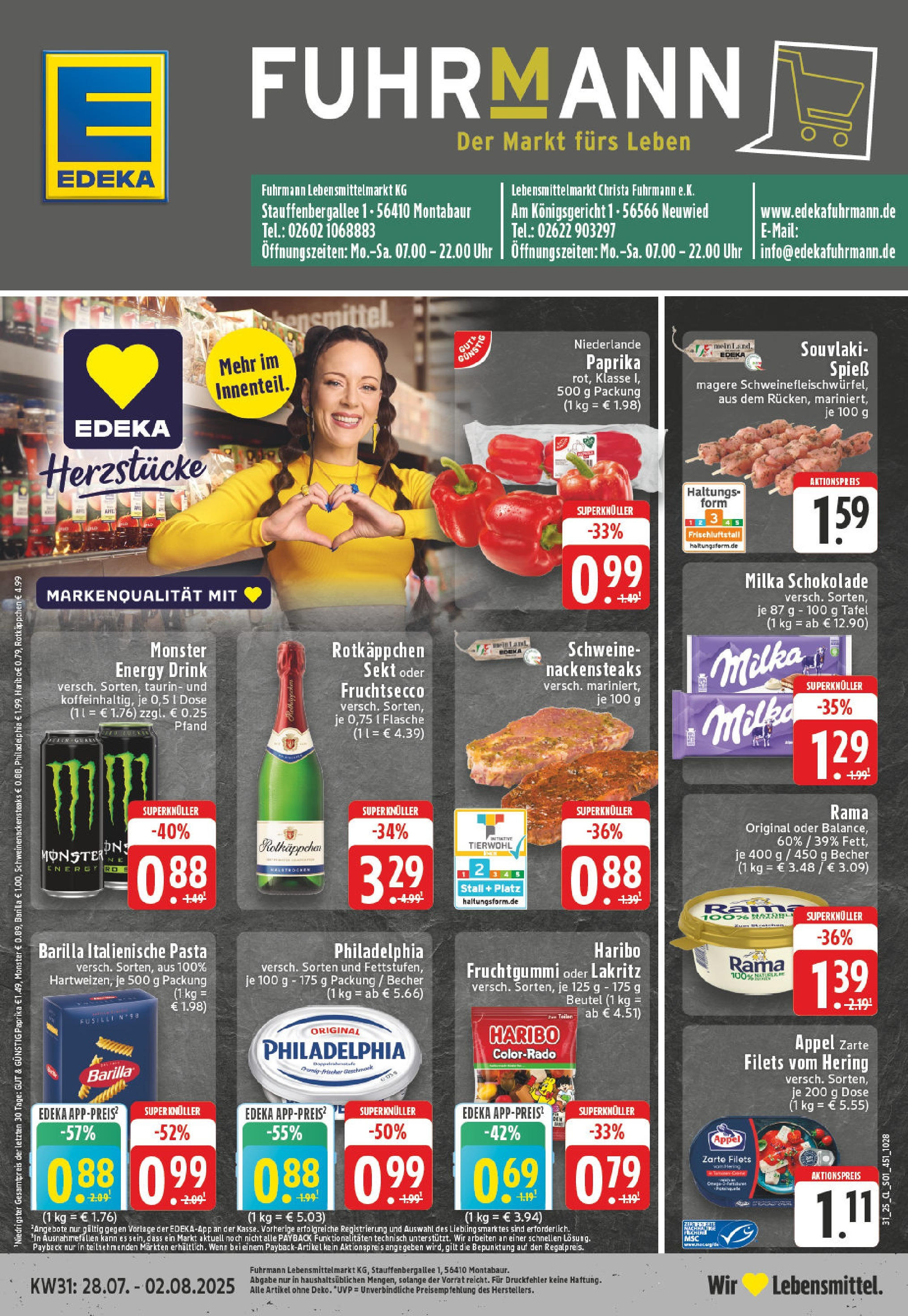 EDEKA Prospekt ab 27.07.2025 - Prospekt Neuwied Online Vorschau von dem Prospekt des Geschäftes Edeka, gültig ab dem 27.07.2025