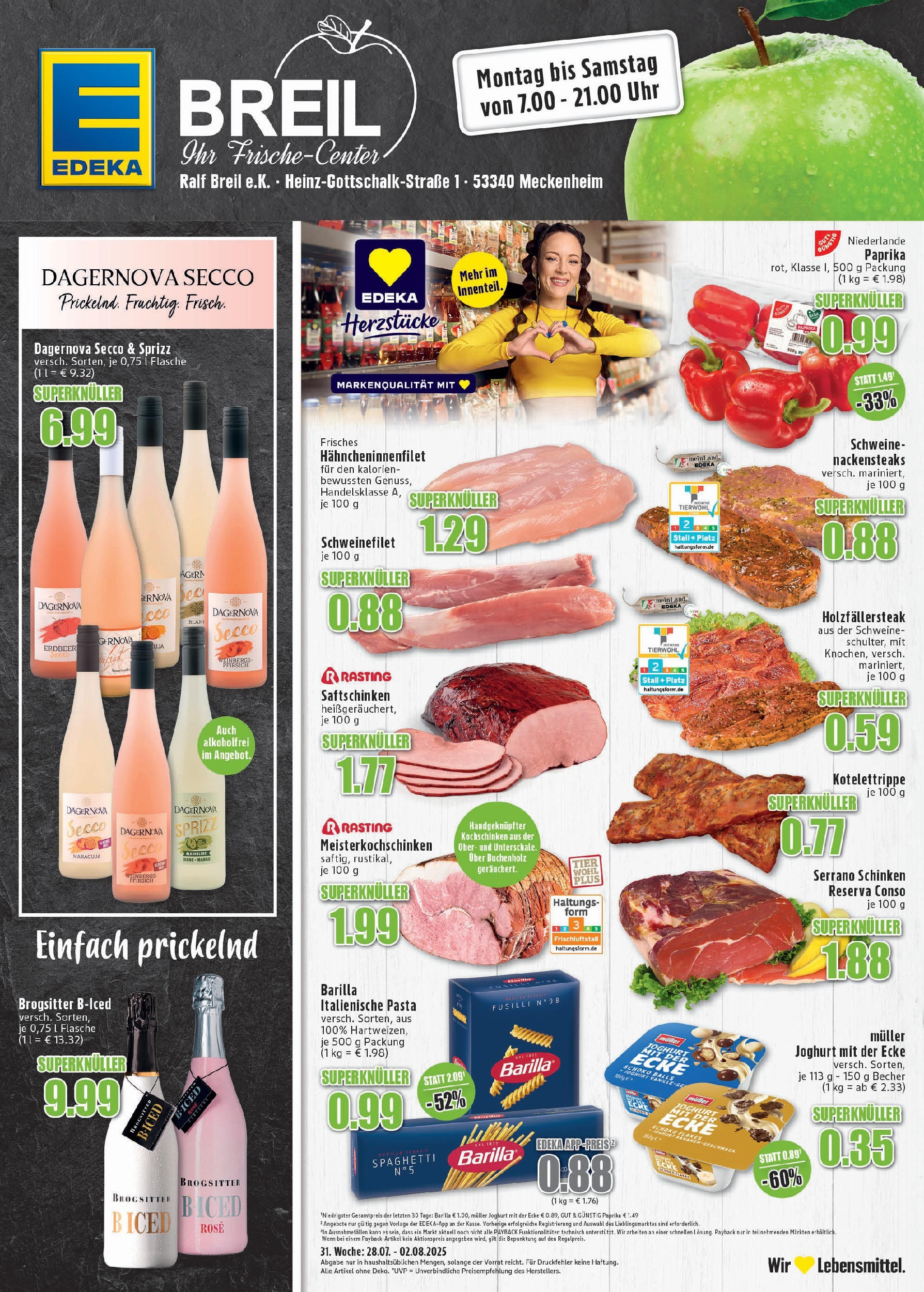 EDEKA Prospekt ab 27.07.2025 - Prospekt Meckenheim Online Vorschau von dem Prospekt des Geschäftes Edeka, gültig ab dem 27.07.2025