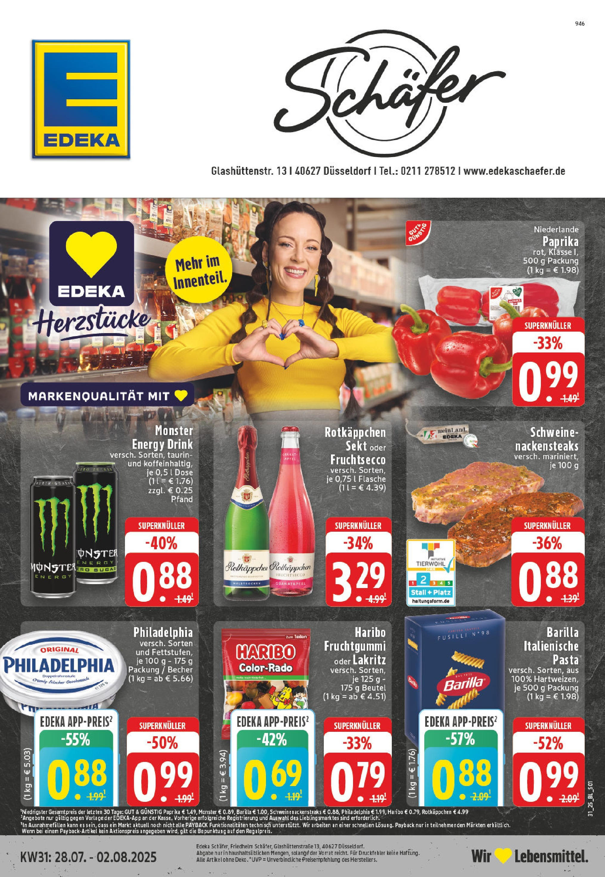 EDEKA Prospekt ab 27.07.2025 - Prospekt Düsseldorf Online Vorschau von dem Prospekt des Geschäftes Edeka, gültig ab dem 27.07.2025