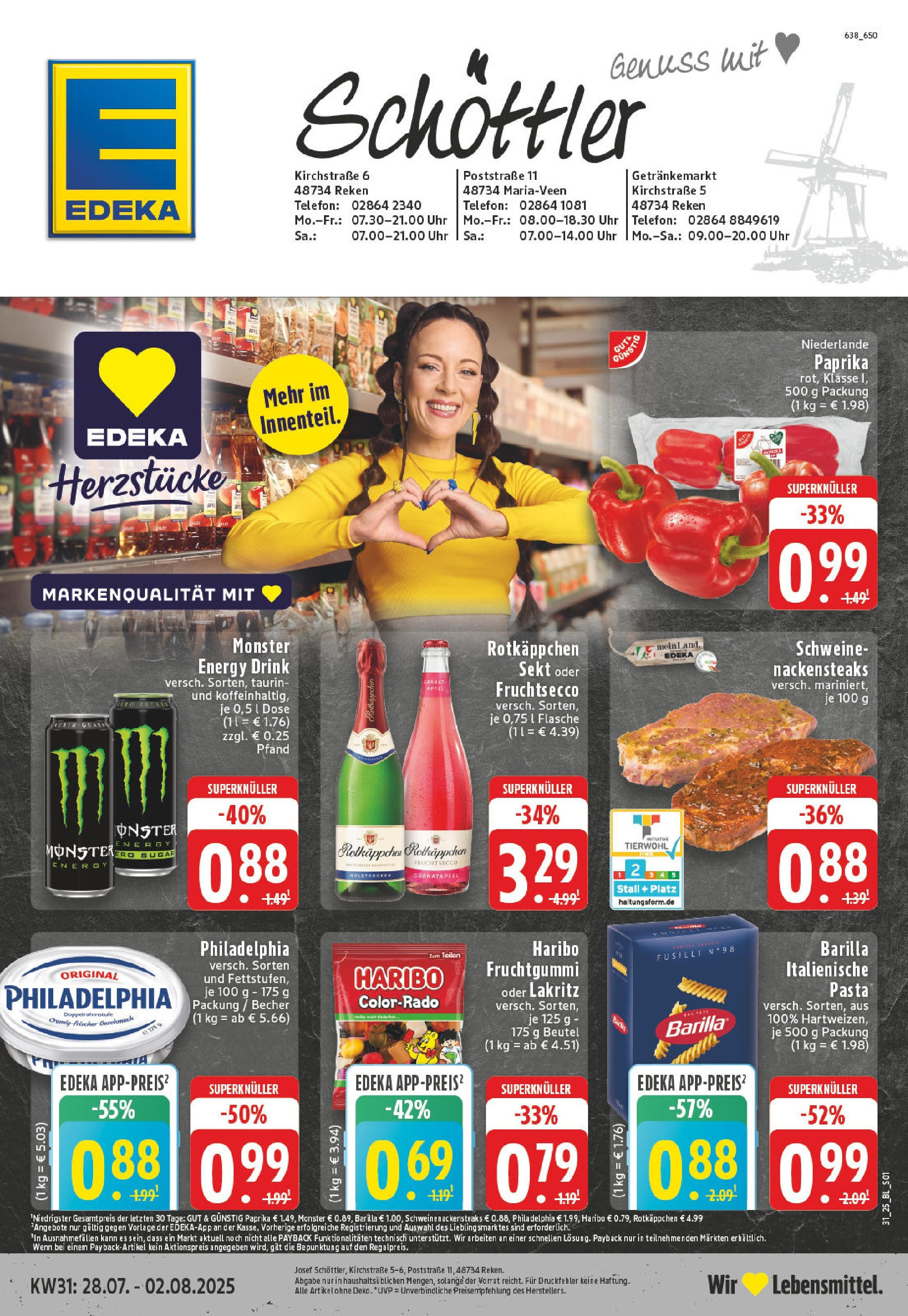 Edeka prospekt Reken (ab 27.07.2025) » Angebote Online | Seite: 1 | Produkte: Rotkappchen sekt, Granatapfel, Äpfel, Pasta Edeka prospekt Reken (ab 27.07.2025) » Angebote Online | Seite: 1 | Produkte: Rotkappchen sekt, Granatapfel, Äpfel, Pasta