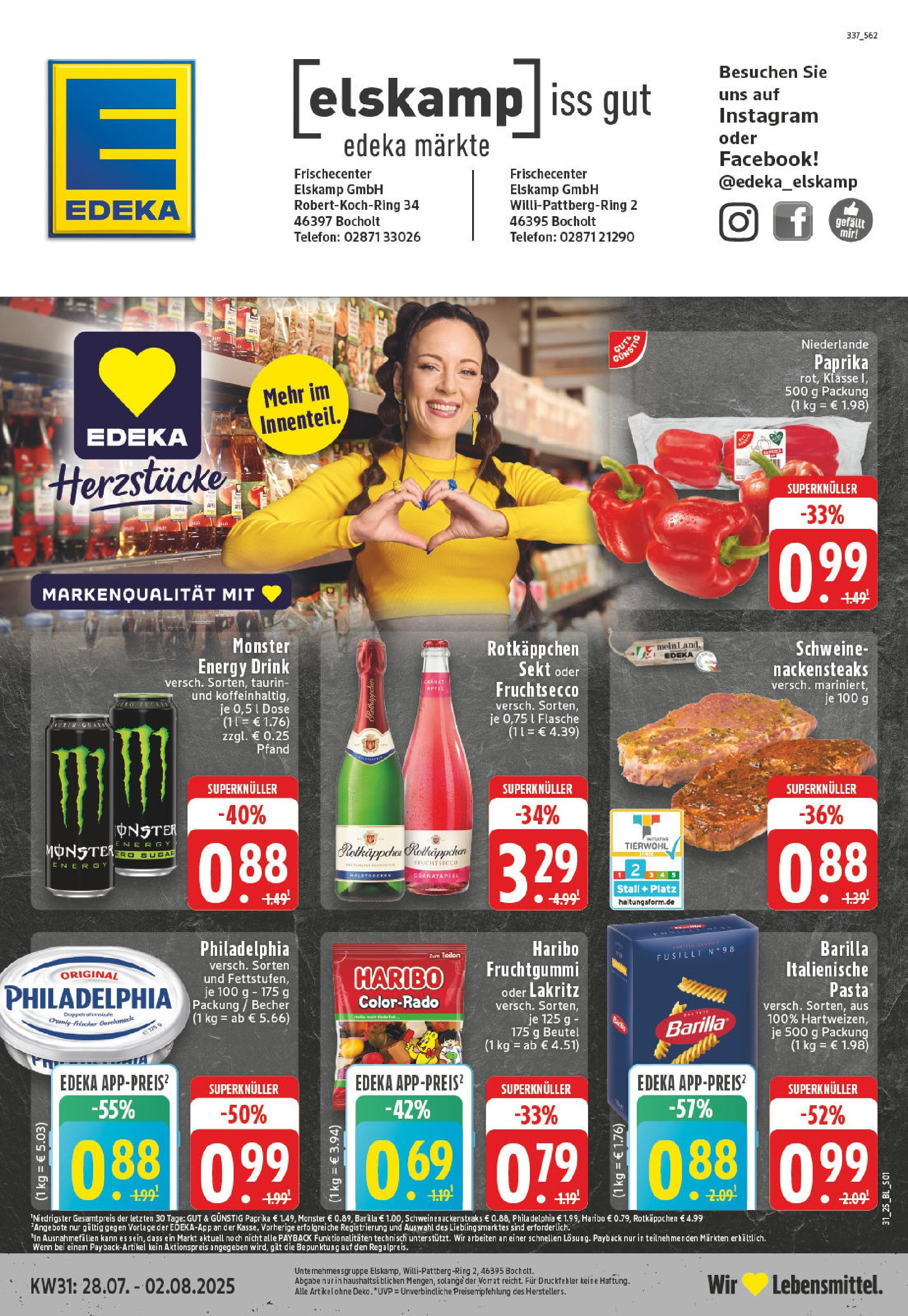 EDEKA Prospekt ab 27.07.2025 - Prospekt Bocholt Online Vorschau von dem Prospekt des Geschäftes Edeka, gültig ab dem 27.07.2025