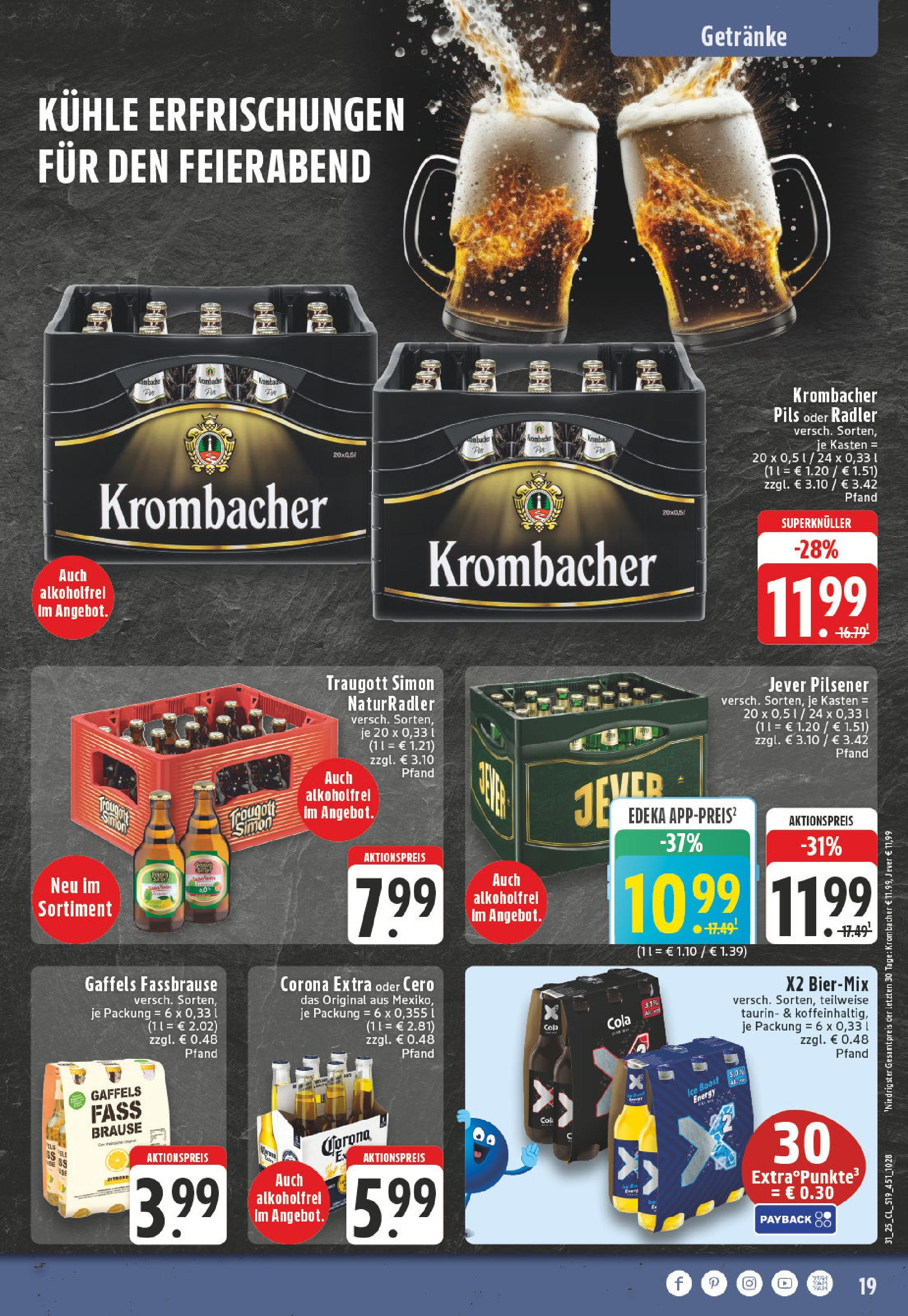 Edeka prospekt Neuwied	 (ab 27.07.2025) » Angebote Online | Seite: 19 | Produkte: Cola, Energy, Jever, Fassbrause