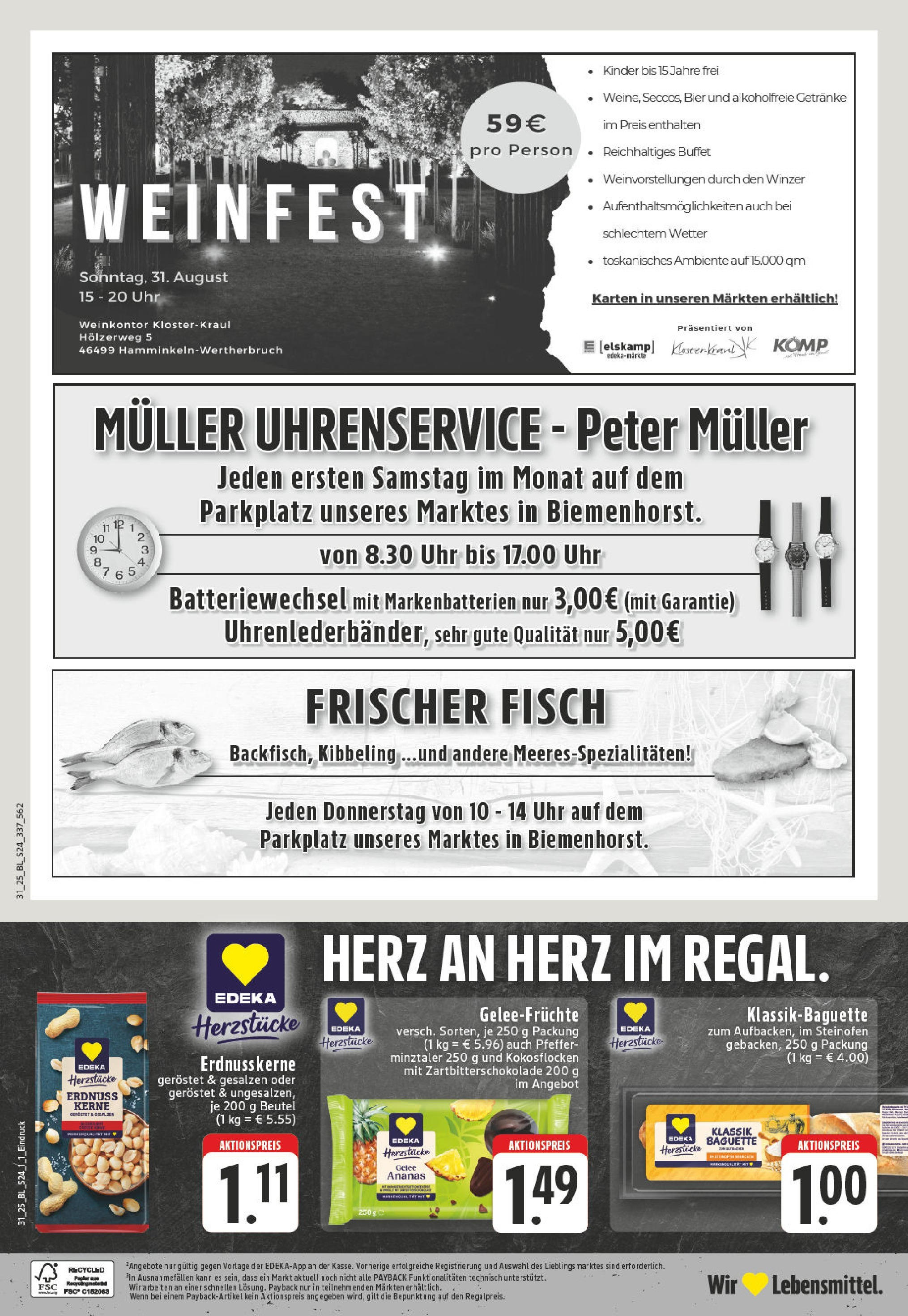 Edeka prospekt Bocholt (ab 27.07.2025) » Angebote Online | Seite: 24 | Produkte: Ananas, Fisch, Pfeffer, Uhr Edeka prospekt Bocholt (ab 27.07.2025) » Angebote Online | Seite: 24 | Produkte: Ananas, Fisch, Pfeffer, Uhr