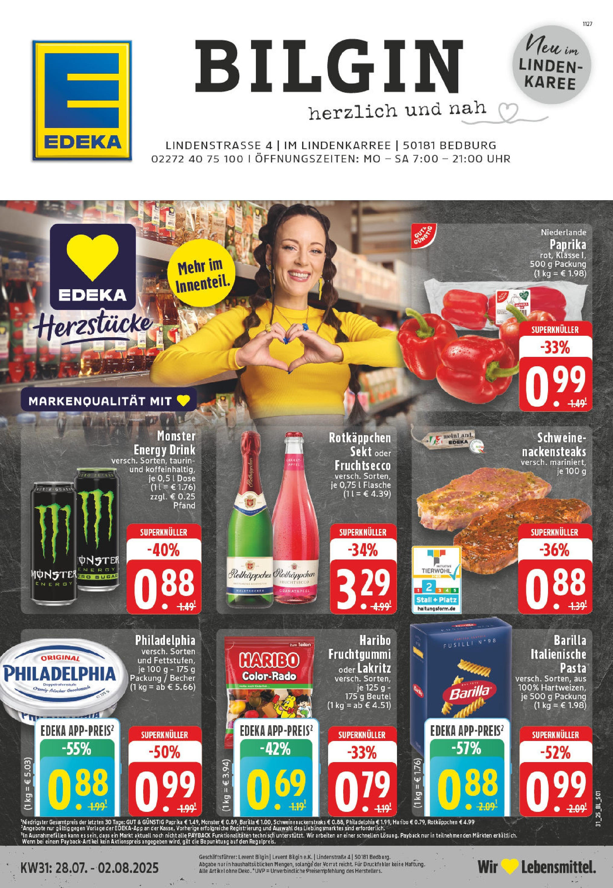 EDEKA Prospekt ab 27.07.2025 - Prospekt Bedburg Online Vorschau von dem Prospekt des Geschäftes Edeka, gültig ab dem 27.07.2025
