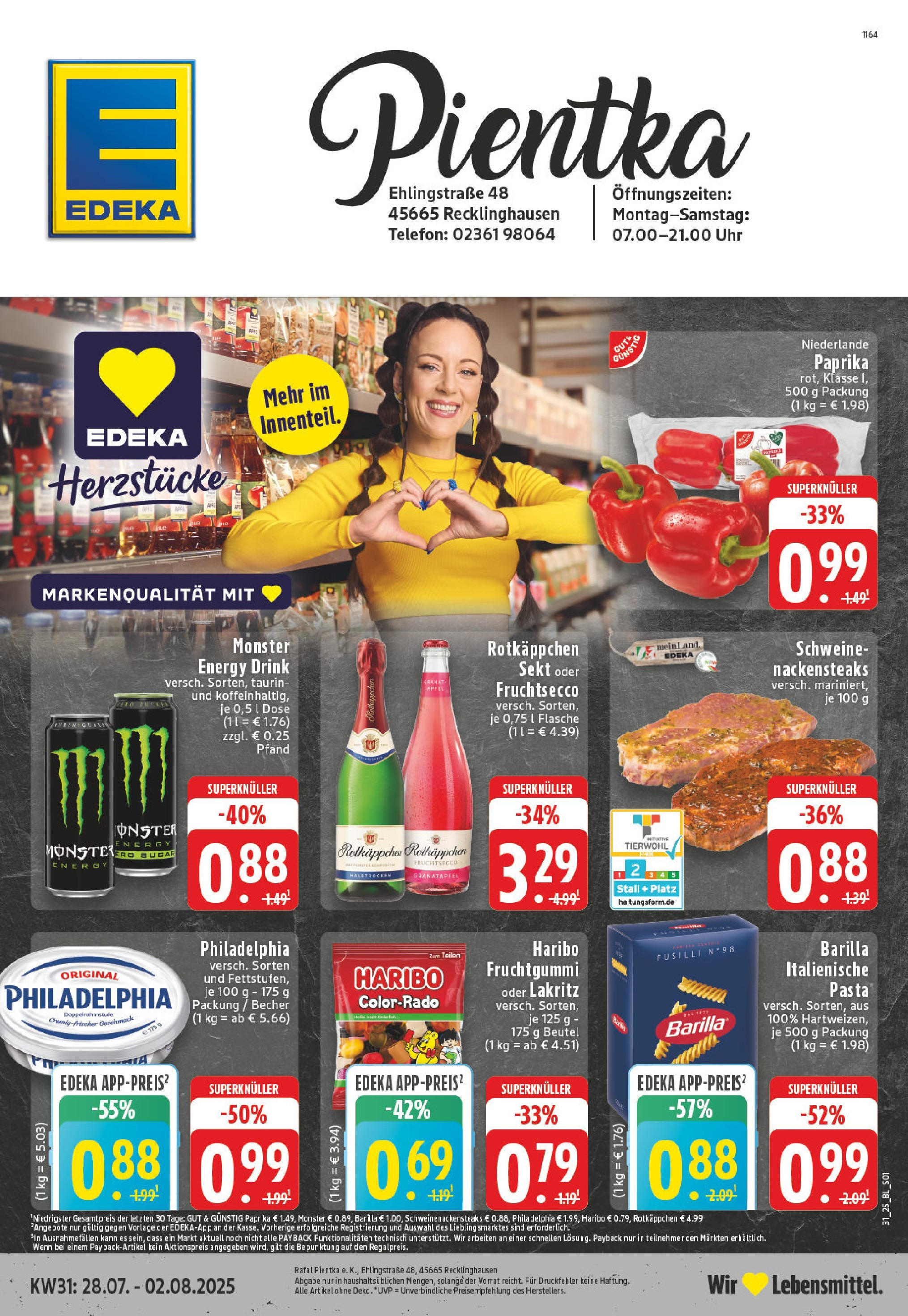 EDEKA Prospekt ab 27.07.2025 - Prospekt Recklinghausen Online Vorschau von dem Prospekt des Geschäftes Edeka, gültig ab dem 27.07.2025