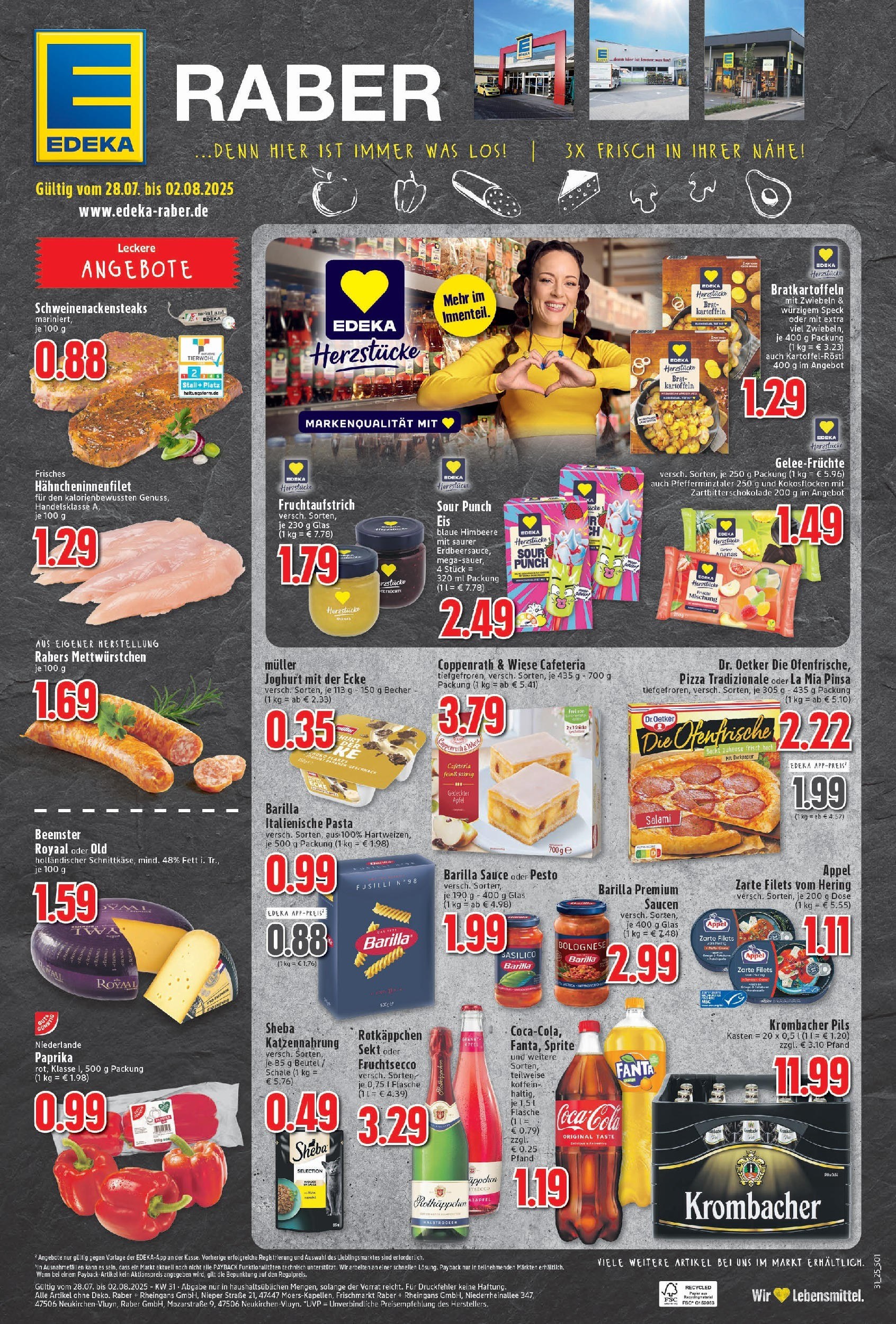 EDEKA Prospekt ab 27.07.2025 - Prospekt Moers Online Vorschau von dem Prospekt des Geschäftes Edeka, gültig ab dem 27.07.2025