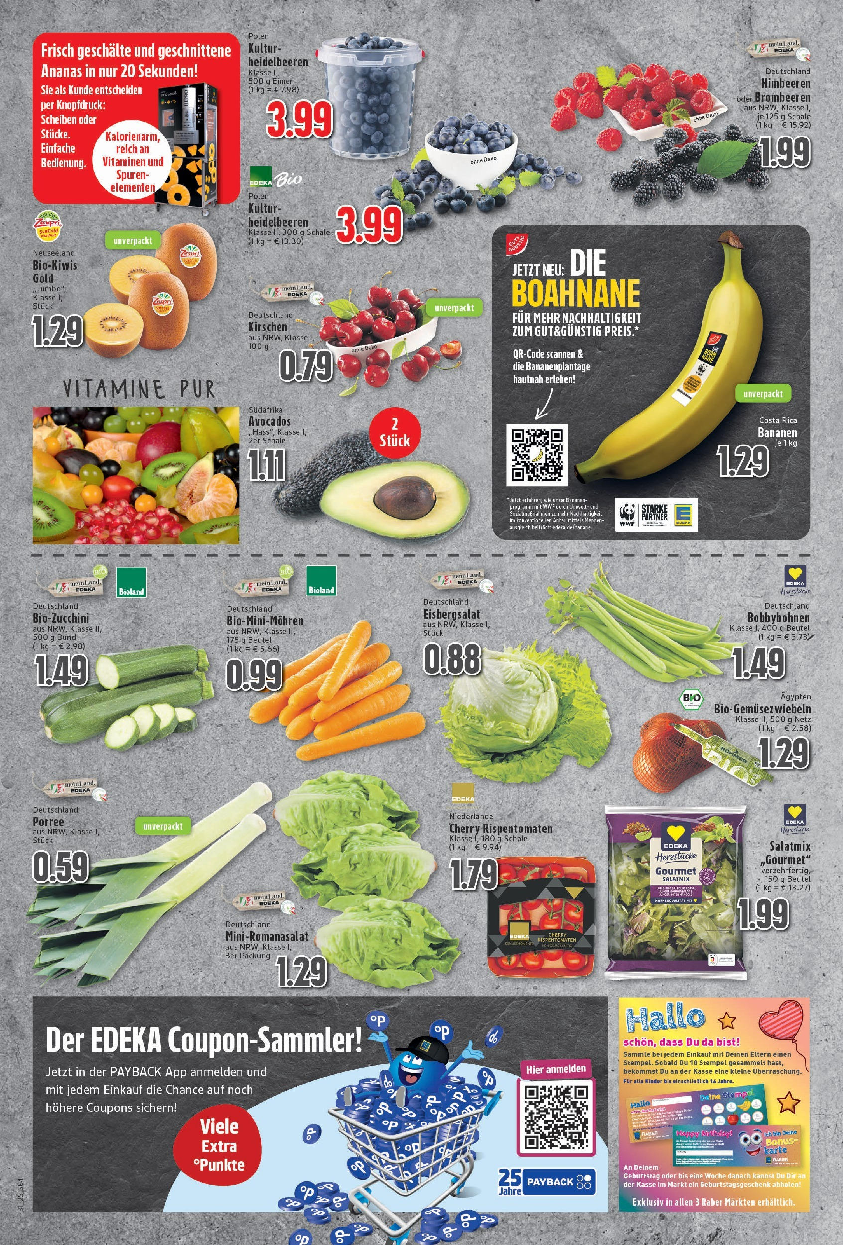 Edeka prospekt Neukirchen-Vluyn (ab 27.07.2025) » Angebote Online | Seite: 4 | Produkte: Ananas, Kirschen, Zucchini, Kiwi Edeka prospekt Neukirchen-Vluyn (ab 27.07.2025) » Angebote Online | Seite: 4 | Produkte: Ananas, Kirschen, Zucchini, Kiwi