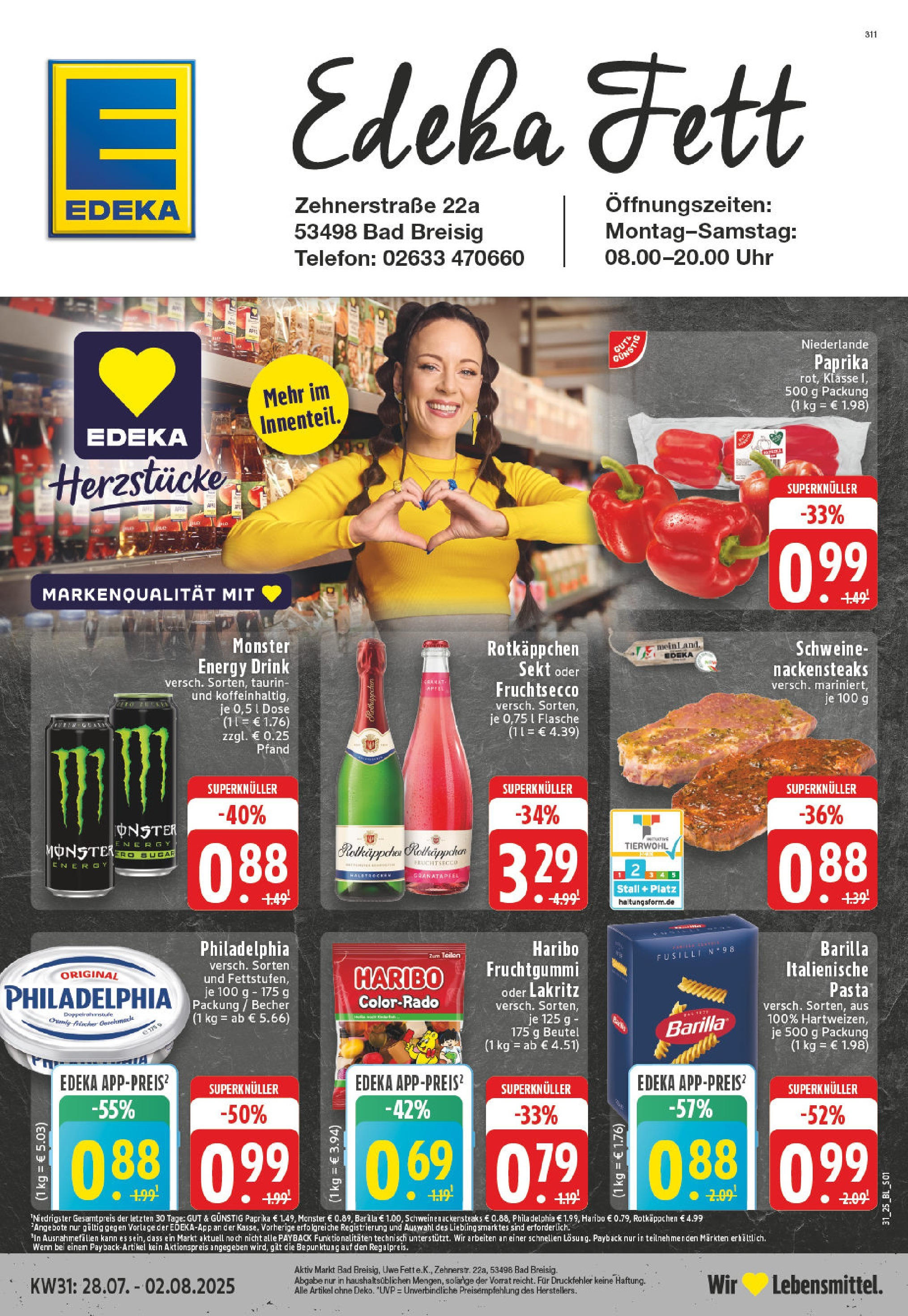 EDEKA Prospekt ab 27.07.2025 - Prospekt Bad Breisig Online Vorschau von dem Prospekt des Geschäftes Edeka, gültig ab dem 27.07.2025