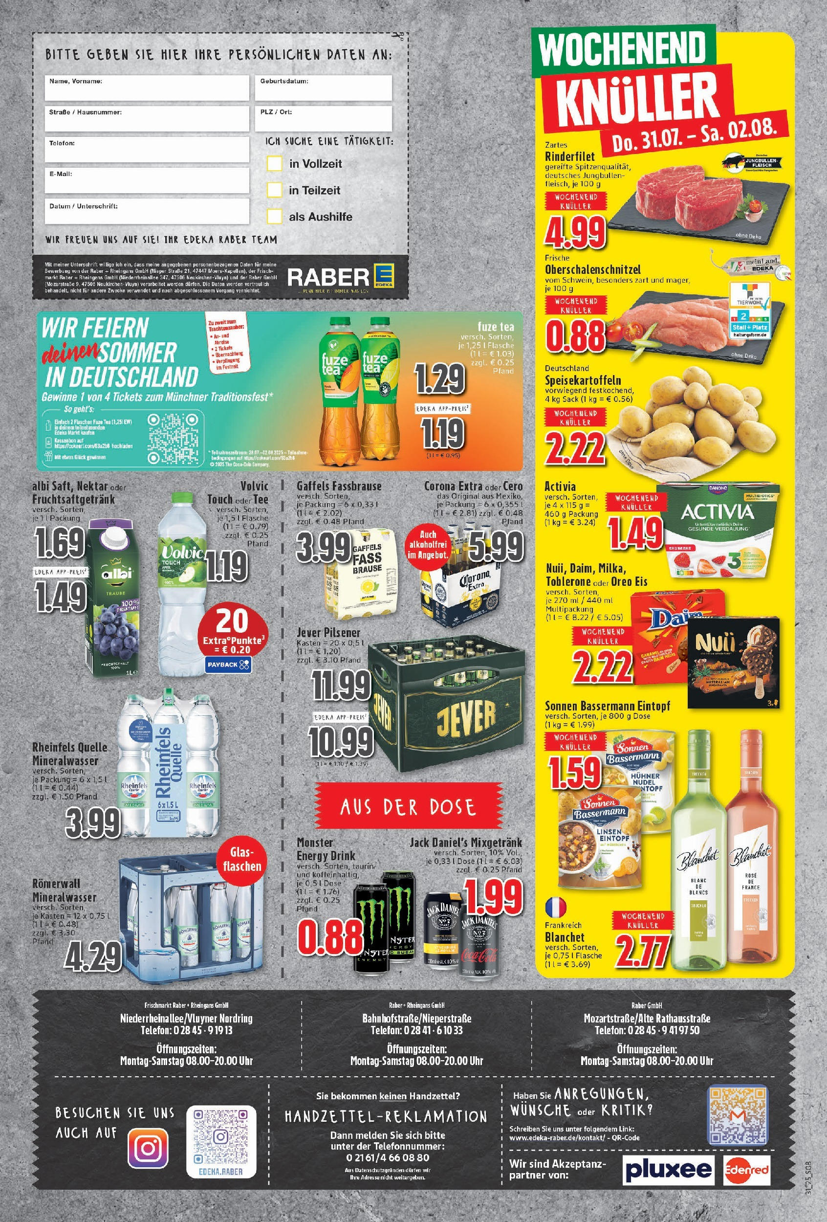 Edeka prospekt Neukirchen-Vluyn (ab 27.07.2025) » Angebote Online | Seite: 8 | Produkte: Activia, Mineralwasser, Uhr, Rheinfels quelle Edeka prospekt Neukirchen-Vluyn (ab 27.07.2025) » Angebote Online | Seite: 8 | Produkte: Activia, Mineralwasser, Uhr, Rheinfels quelle