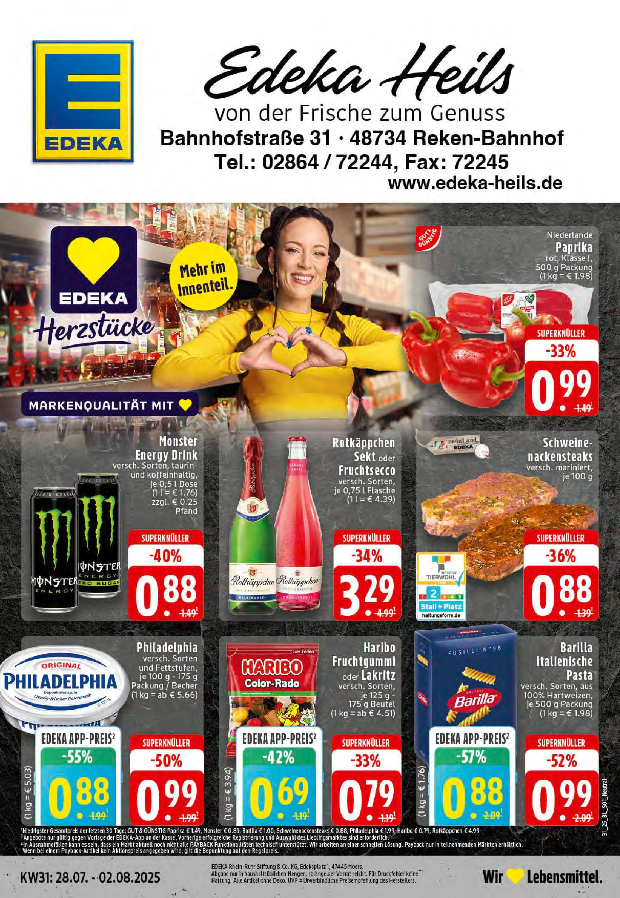 Edeka prospekt Reken-Bahnhof (ab 27.07.2025) » Angebote Online | Seite: 1 | Produkte: Rotkappchen sekt, Granatapfel, Fruchtsecco, Paprika Edeka prospekt Reken-Bahnhof (ab 27.07.2025) » Angebote Online | Seite: 1 | Produkte: Rotkappchen sekt, Granatapfel, Fruchtsecco, Paprika