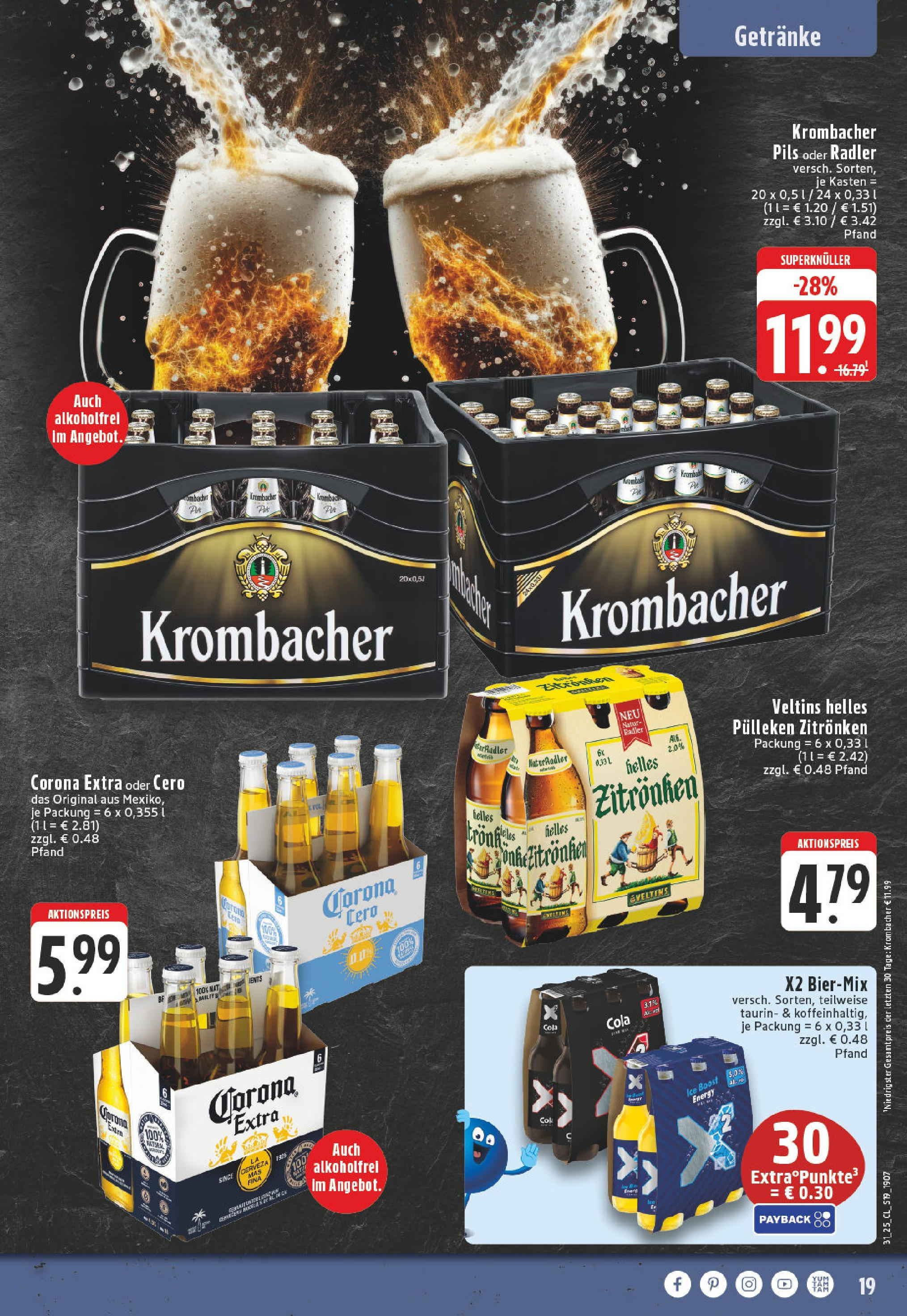 Edeka prospekt Paderborn (ab 27.07.2025) » Angebote Online | Seite: 19 | Produkte: Helles pulleken, Energy, Pils, Radler Edeka prospekt Paderborn (ab 27.07.2025) » Angebote Online | Seite: 19 | Produkte: Helles pulleken, Energy, Pils, Radler
