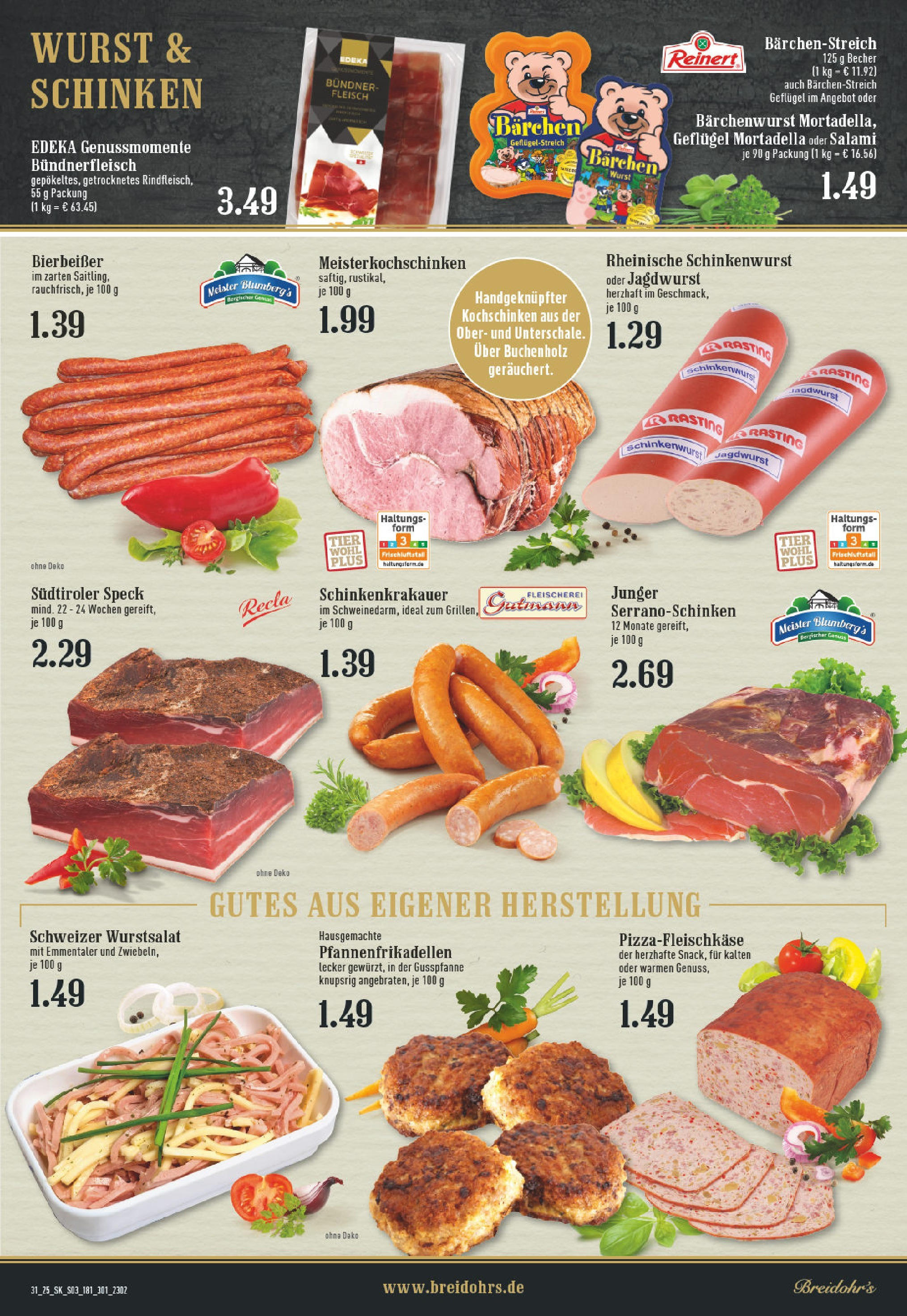 Edeka prospekt Rösrath	 (ab 27.07.2025) » Angebote Online | Seite: 3 | Produkte: Wurst, Salami, Schinken, Fleisch