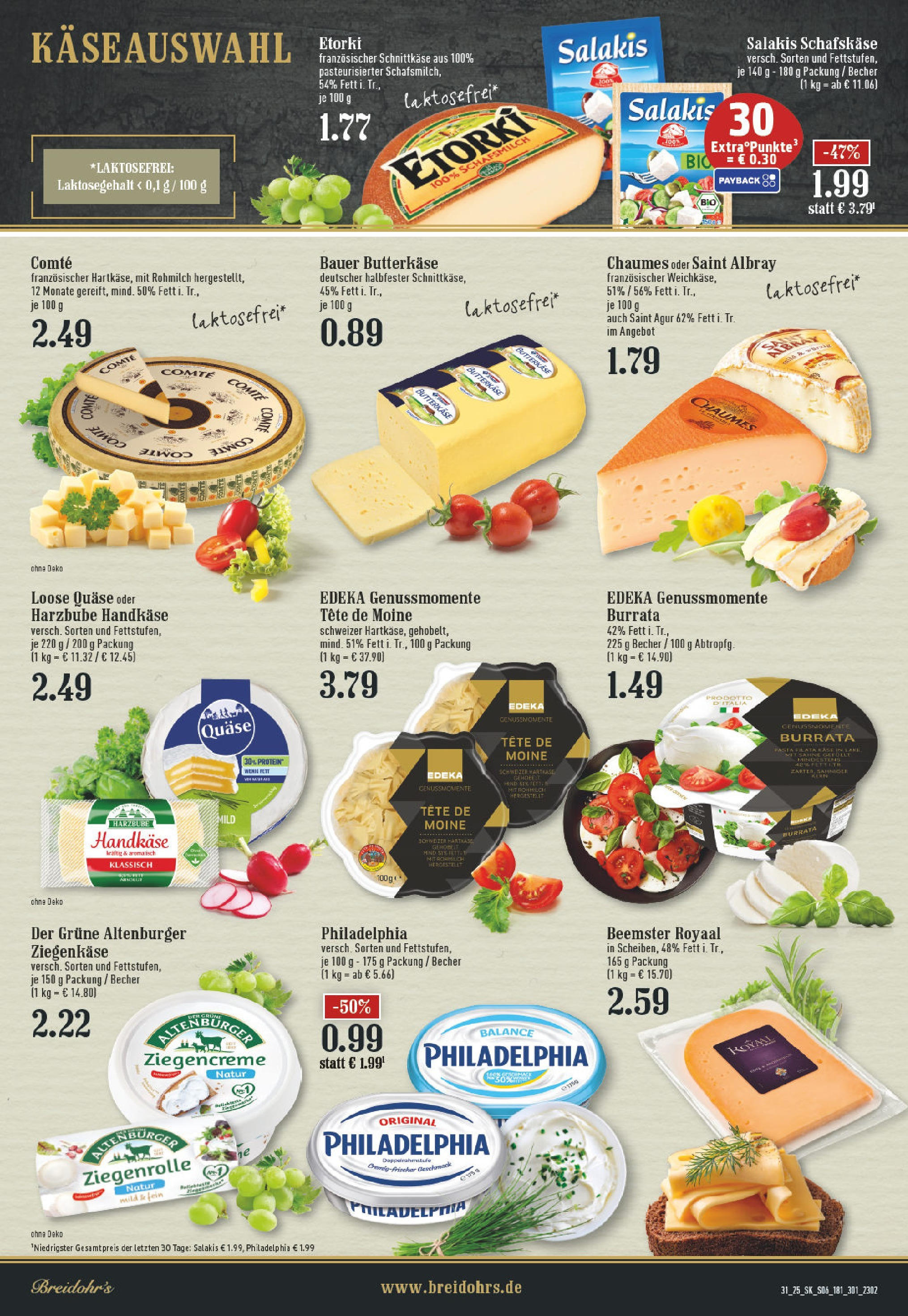 Edeka prospekt Rösrath	 (ab 27.07.2025) » Angebote Online | Seite: 6 | Produkte: Philadelphia, Ziegenkäse, Burrata, Salakis