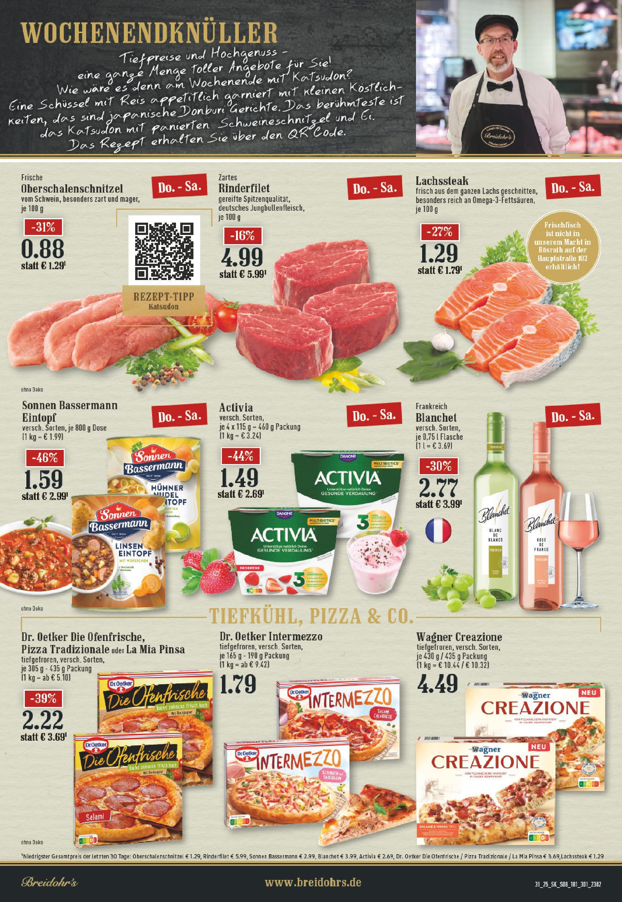 Edeka prospekt Rösrath	 (ab 27.07.2025) » Angebote Online | Seite: 8 | Produkte: Activia, Ofenfrische, Salami, Pizza
