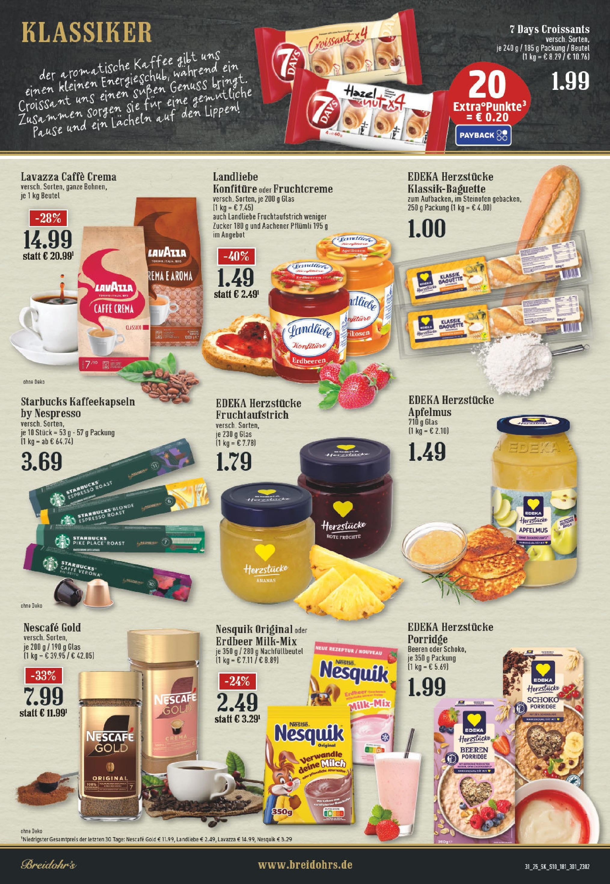 Edeka prospekt Rösrath	 (ab 27.07.2025) » Angebote Online | Seite: 10 | Produkte: Lavazza, Kaffee, Croissant, Erdbeeren