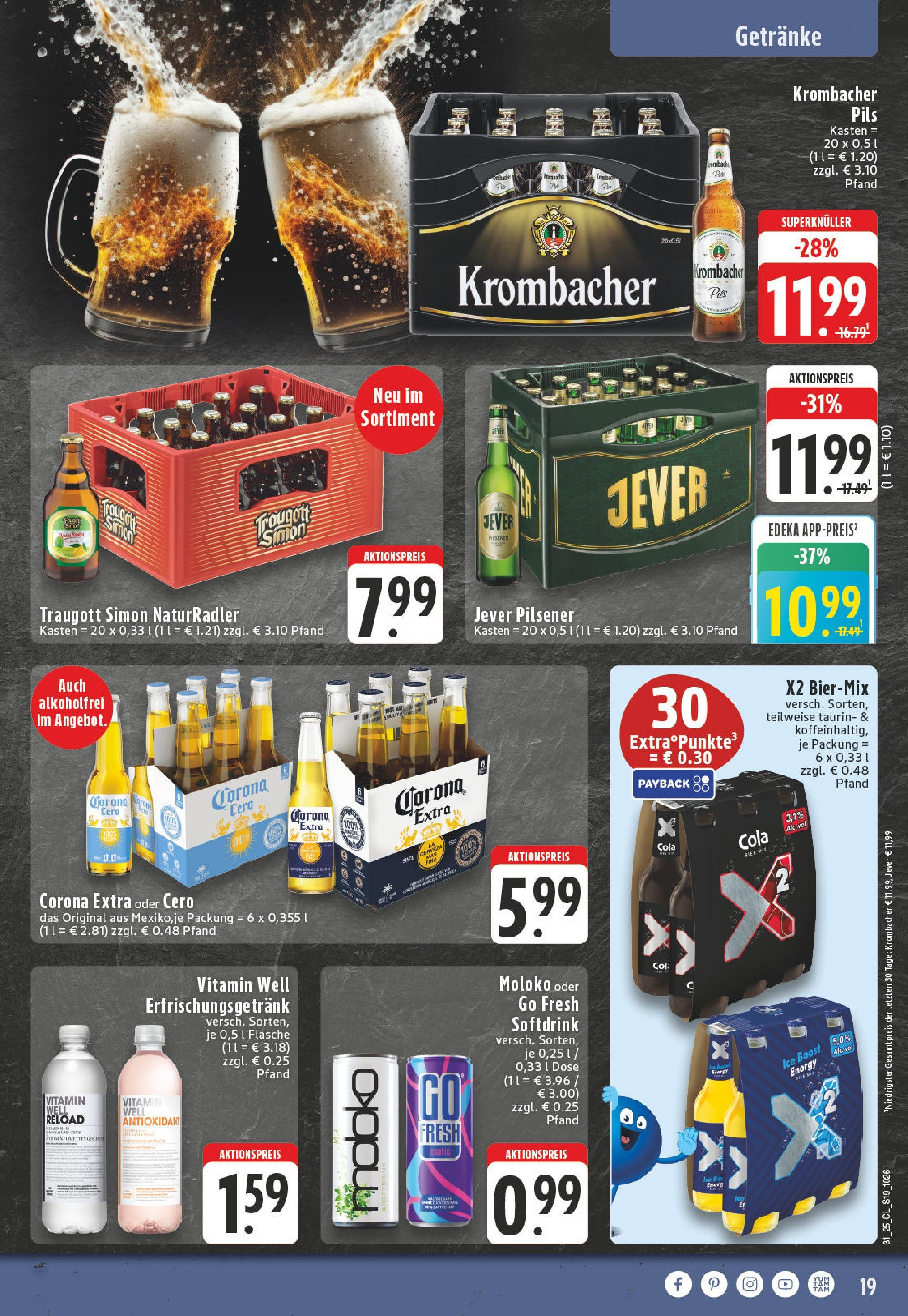 Edeka prospekt Koblenz (ab 27.07.2025) » Angebote Online | Seite: 19 | Produkte: Cola, Pils, Radler, Jever Edeka prospekt Koblenz (ab 27.07.2025) » Angebote Online | Seite: 19 | Produkte: Cola, Pils, Radler, Jever