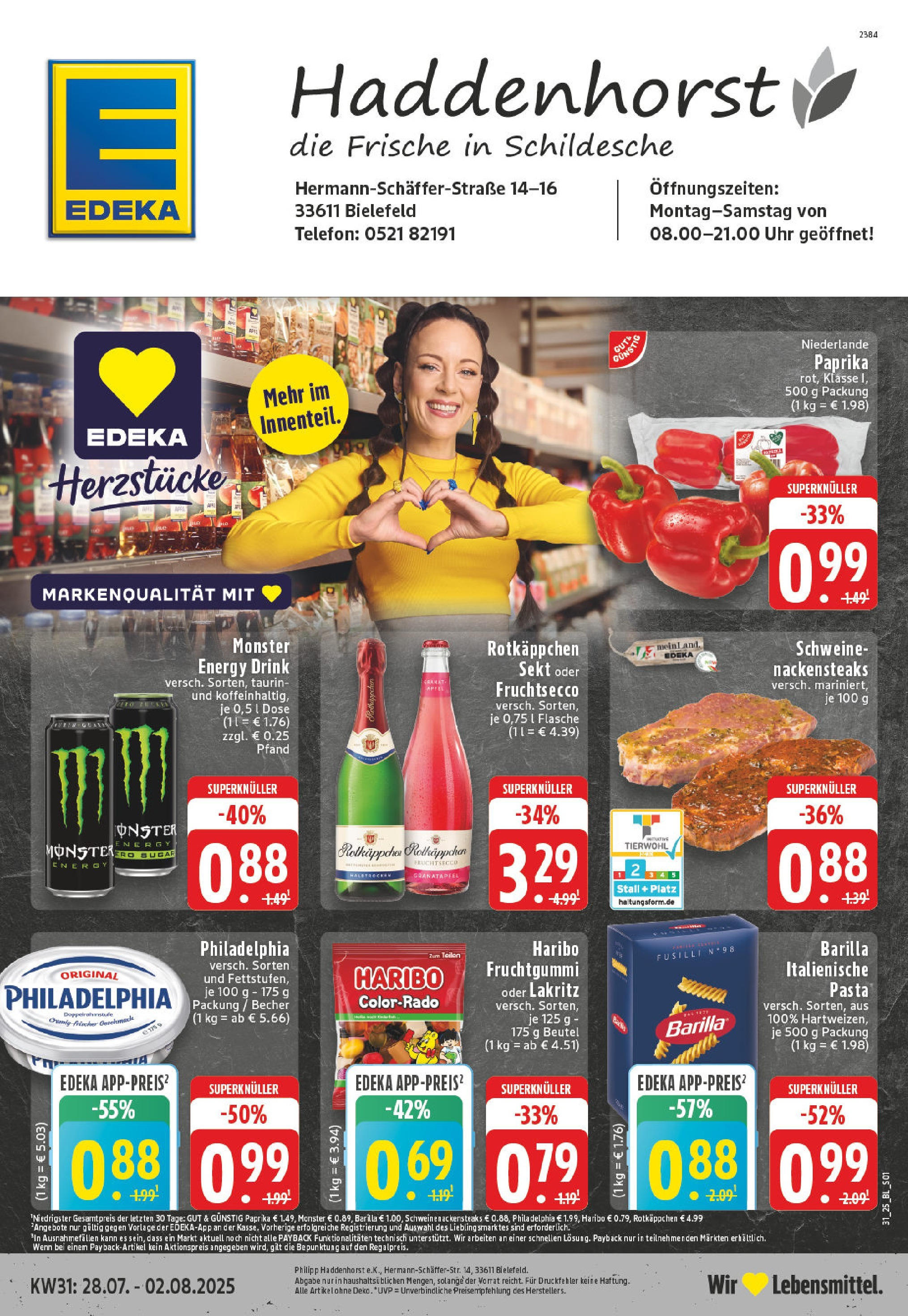 EDEKA Prospekt ab 27.07.2025 - Prospekt Bielefeld Online Vorschau von dem Prospekt des Geschäftes Edeka, gültig ab dem 27.07.2025