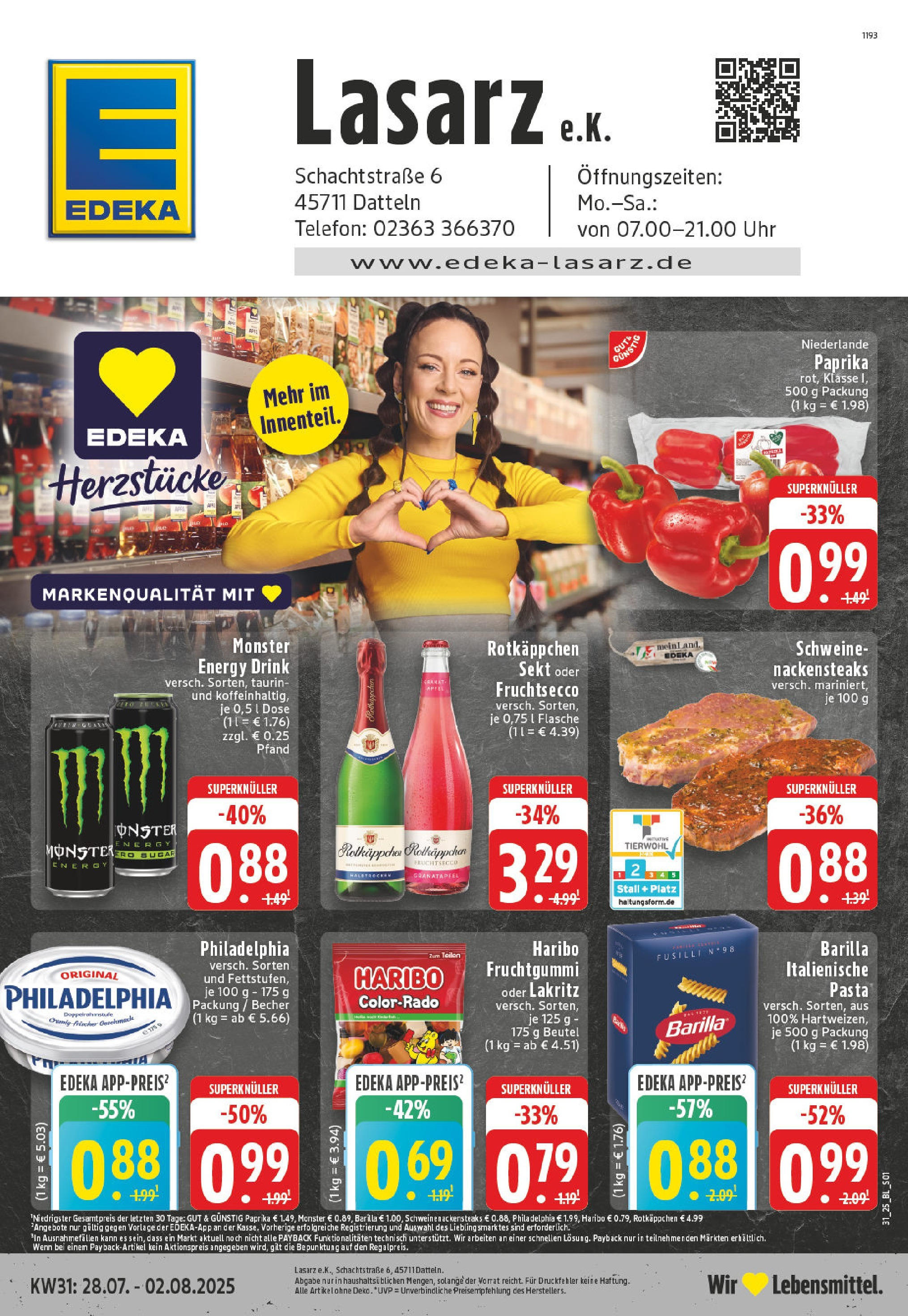 EDEKA Prospekt ab 27.07.2025 - Prospekt Datteln Online