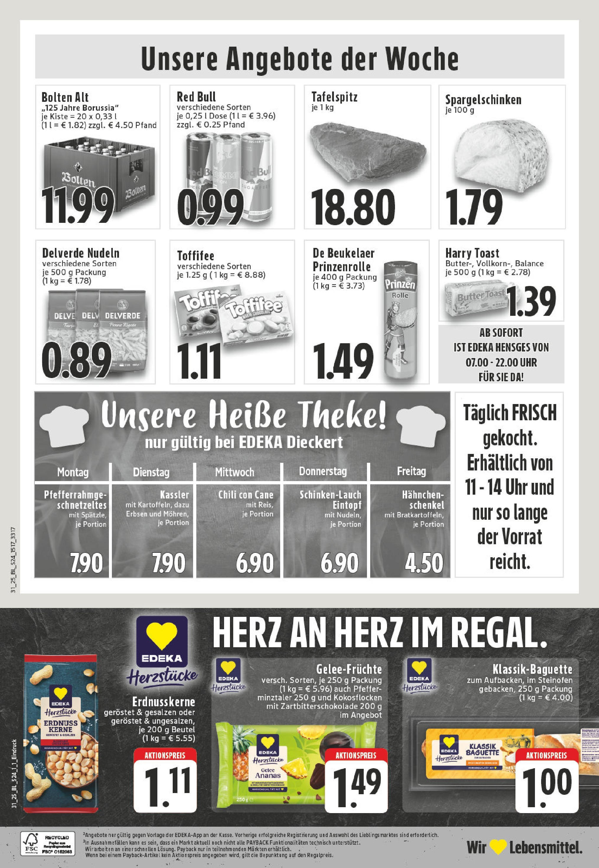 Edeka prospekt Heinsberg (ab 27.07.2025) » Angebote Online | Seite: 24 | Produkte: Tafelspitz, Hahnchenschenkel, Toast, Pasta Edeka prospekt Heinsberg (ab 27.07.2025) » Angebote Online | Seite: 24 | Produkte: Tafelspitz, Hahnchenschenkel, Toast, Pasta