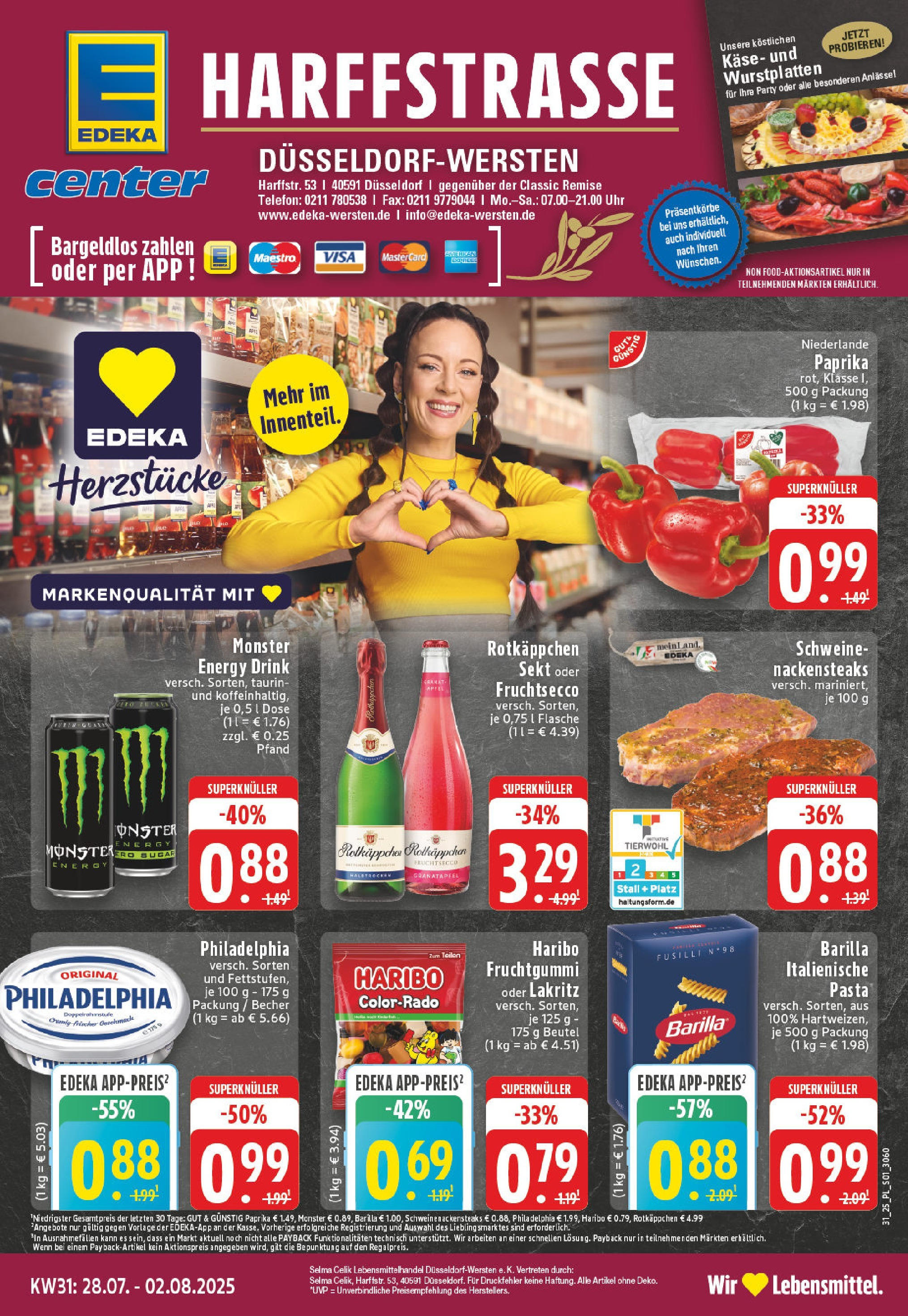 EDEKA Prospekt ab 27.07.2025 - Prospekt Düsseldorf Online Vorschau von dem Prospekt des Geschäftes Edeka, gültig ab dem 27.07.2025