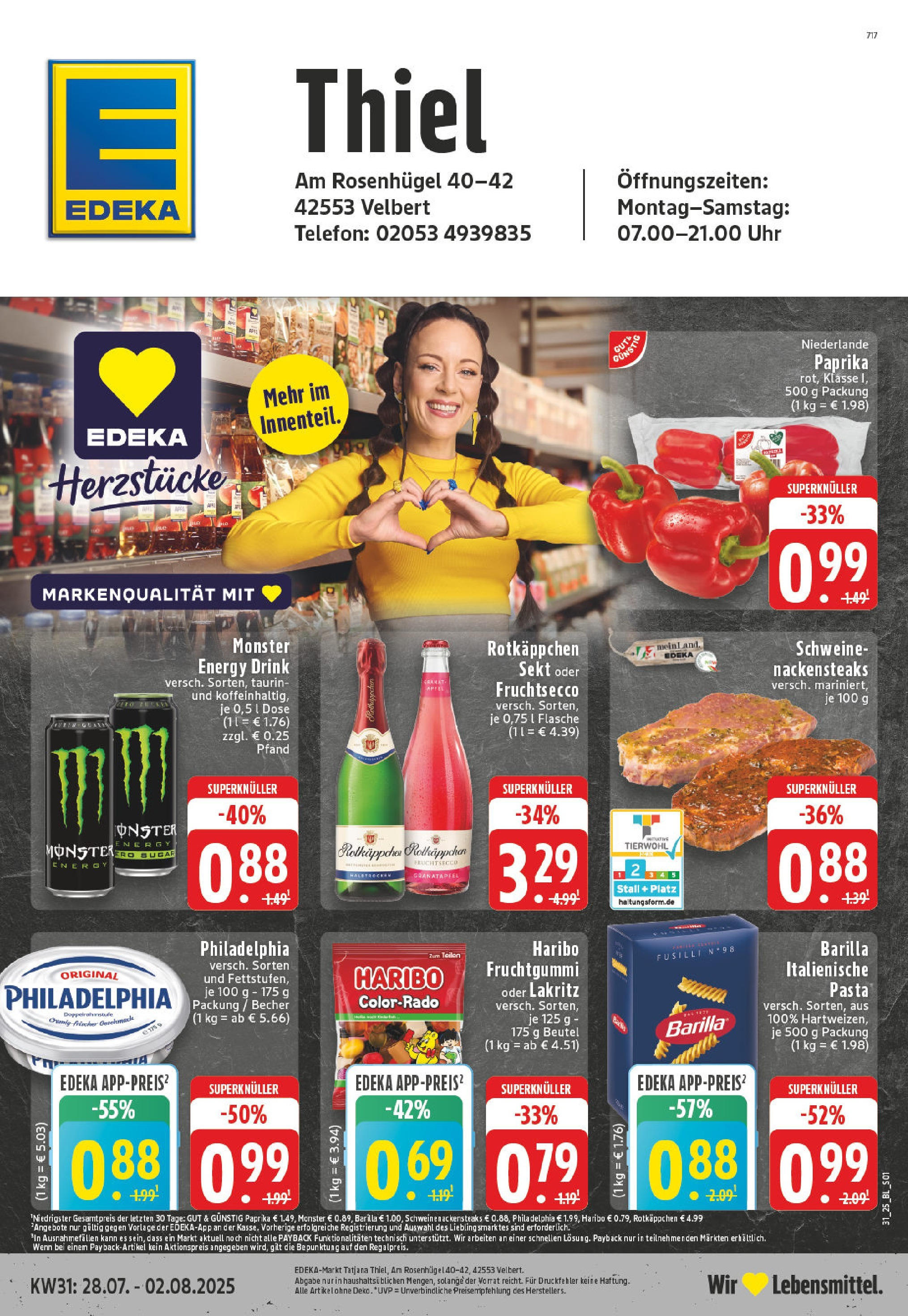 Edeka prospekt Velbert-Neviges (ab 27.07.2025) » Angebote Online | Seite: 1 | Produkte: Nackensteaks, Granatapfel, Philadelphia, Telefon Edeka prospekt Velbert-Neviges (ab 27.07.2025) » Angebote Online | Seite: 1 | Produkte: Nackensteaks, Granatapfel, Philadelphia, Telefon