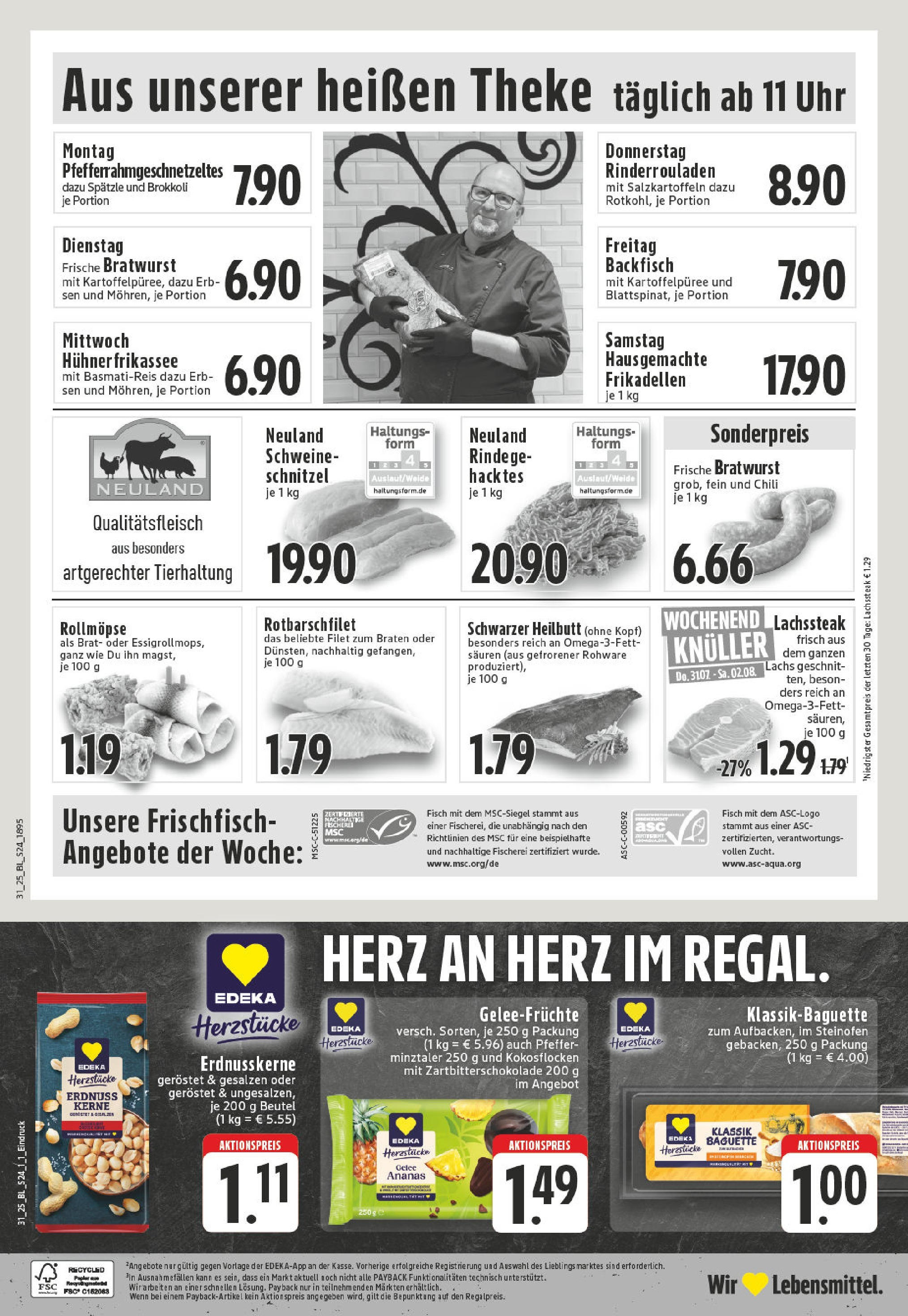 Edeka prospekt Schwerte - Ergste (ab 27.07.2025) » Angebote Online | Seite: 24 | Produkte: Rinderrouladen, Basmatireis, Steak, Erbsen Edeka prospekt Schwerte - Ergste (ab 27.07.2025) » Angebote Online | Seite: 24 | Produkte: Rinderrouladen, Basmatireis, Steak, Erbsen