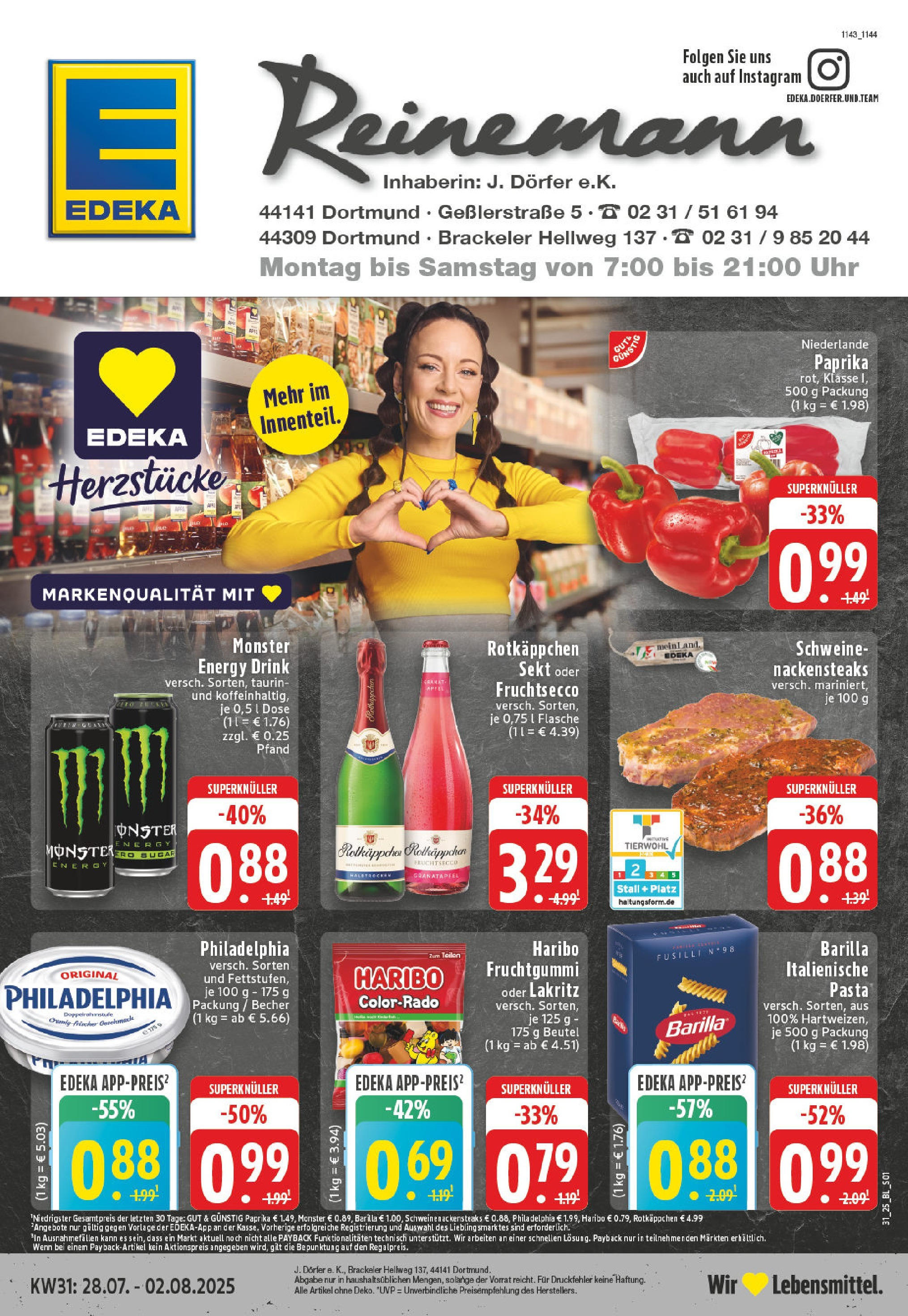 Edeka prospekt Dortmund-Wambel	 (ab 27.07.2025) » Angebote Online | Seite: 1 | Produkte: Granatapfel, Energy, Monster, Paprika