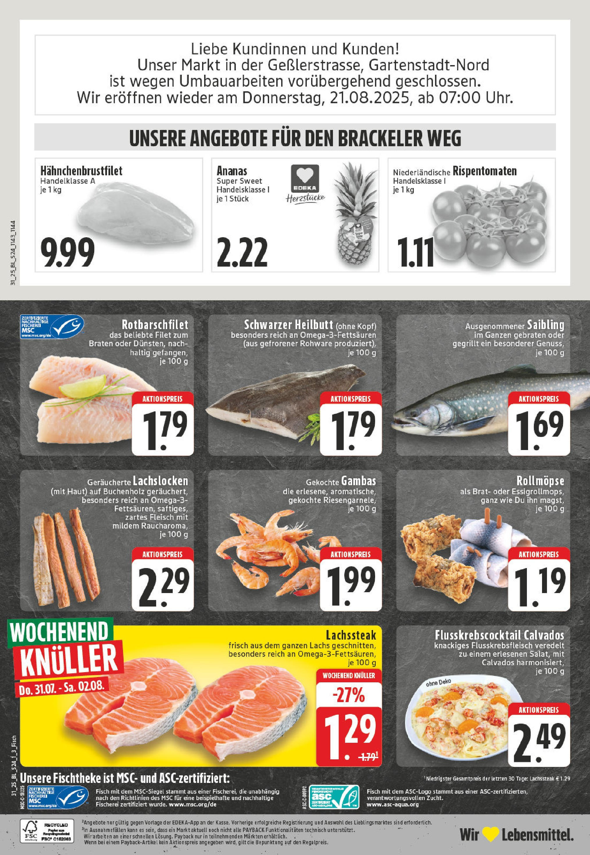Edeka prospekt Dortmund-Wambel	 (ab 27.07.2025) » Angebote Online | Seite: 24 | Produkte: Ananas, Fisch, Steak, Fleisch