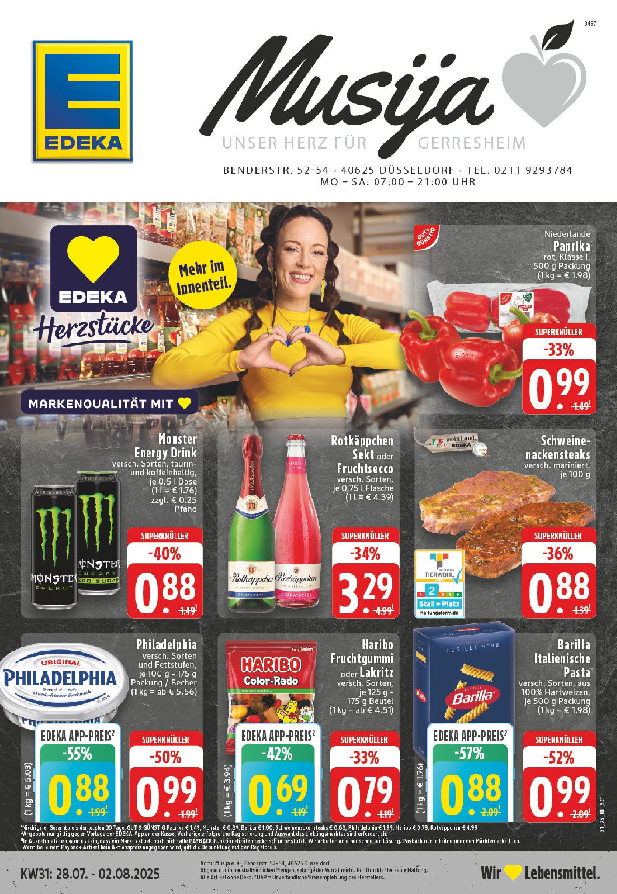 EDEKA Prospekt ab 28.07.2025 - Prospekt Düssseldorf Online Vorschau von dem Prospekt des Geschäftes Edeka, gültig ab dem 28.07.2025