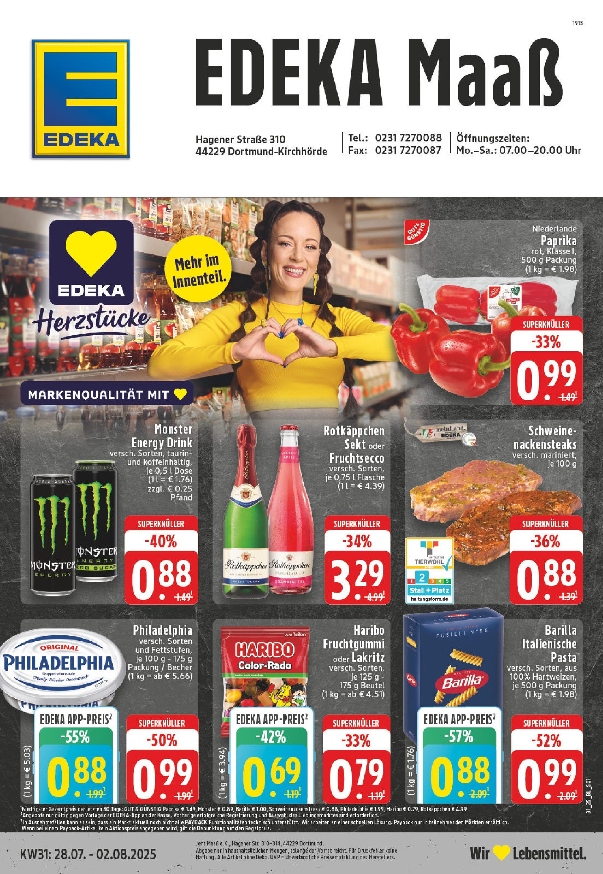 Edeka prospekt Dortmund	 (ab 27.07.2025) » Angebote Online | Seite: 1 | Produkte: Granatapfel, Äpfel, Fruchtsecco, Paprika