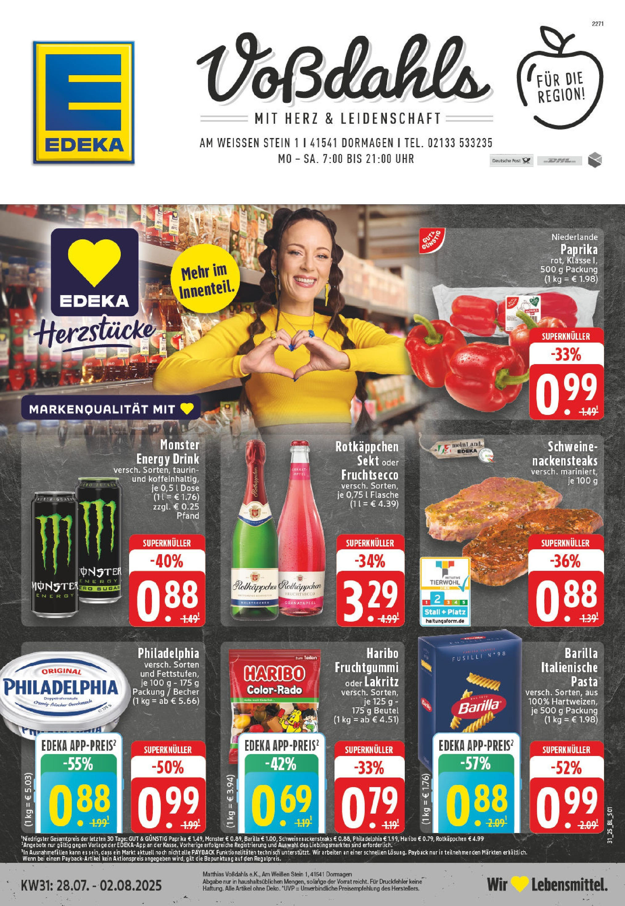 EDEKA Prospekt ab 27.07.2025 - Prospekt Dormagen Online Vorschau von dem Prospekt des Geschäftes Edeka, gültig ab dem 27.07.2025