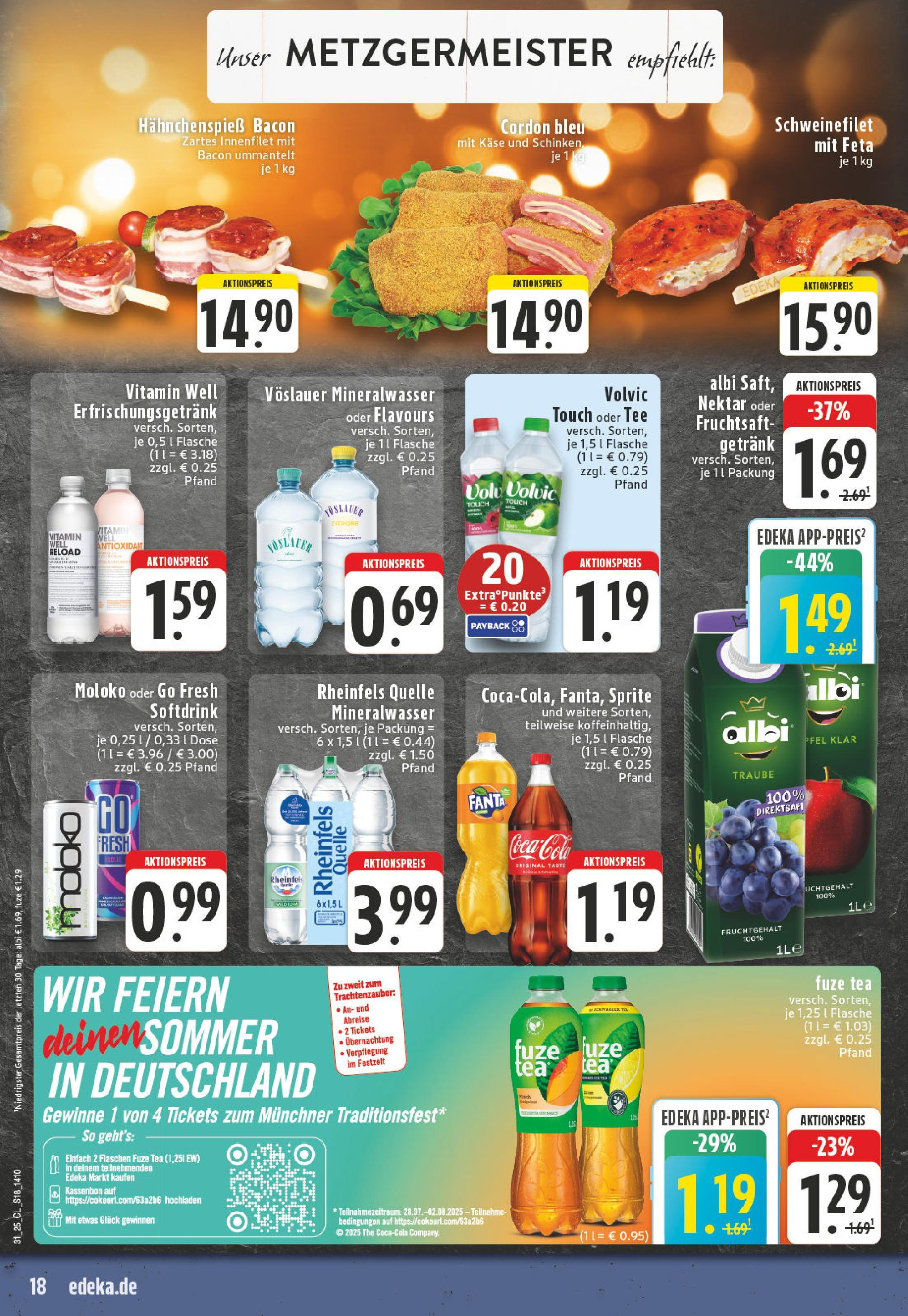 Edeka prospekt Ransbach-Baumbach (ab 27.07.2025) » Angebote Online | Seite: 18 | Produkte: Cola, Käse, Schinken, Rheinfels quelle Edeka prospekt Ransbach-Baumbach (ab 27.07.2025) » Angebote Online | Seite: 18 | Produkte: Cola, Käse, Schinken, Rheinfels quelle