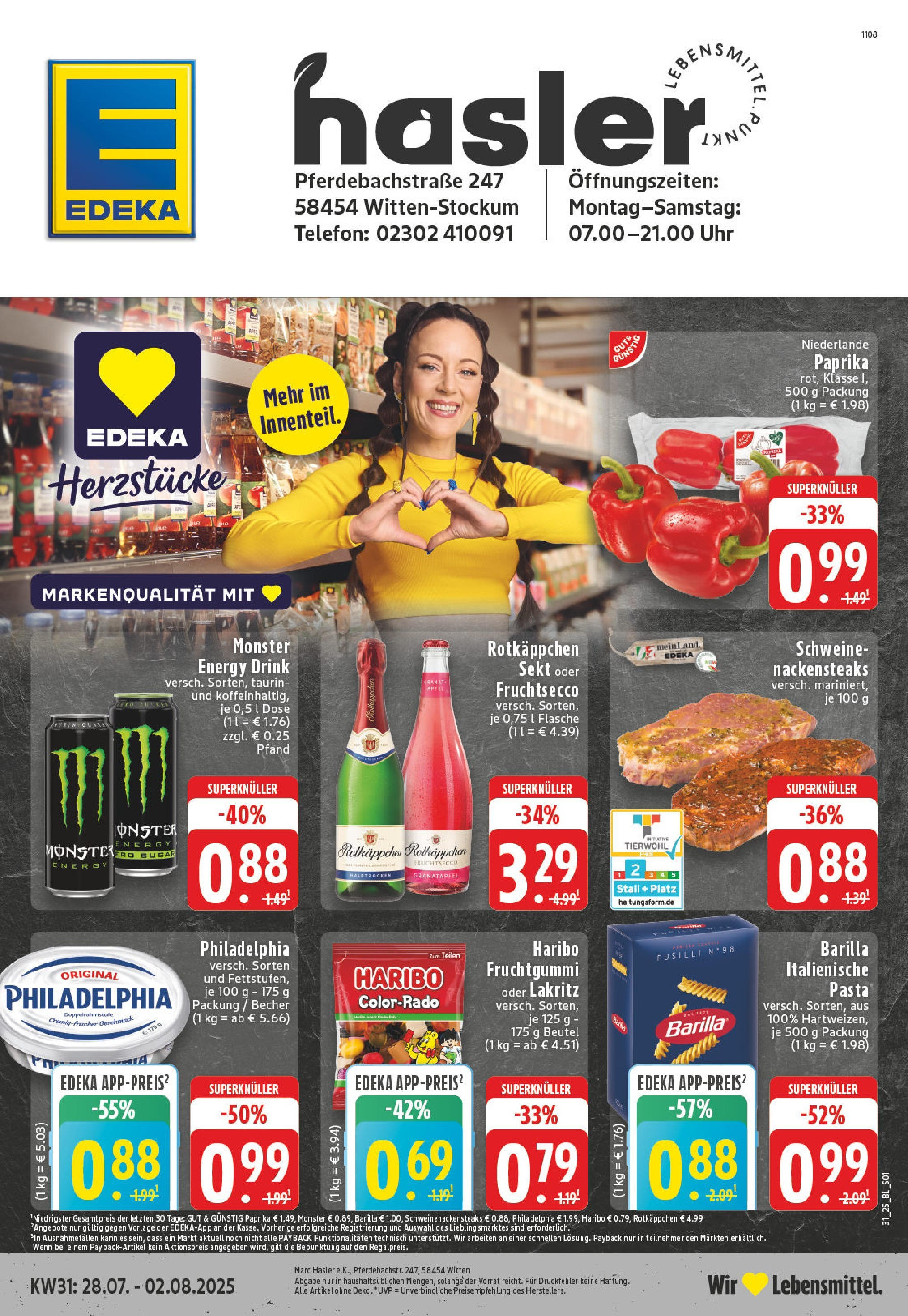 EDEKA Prospekt ab 27.07.2025 - Prospekt Witten Online Vorschau von dem Prospekt des Geschäftes Edeka, gültig ab dem 27.07.2025