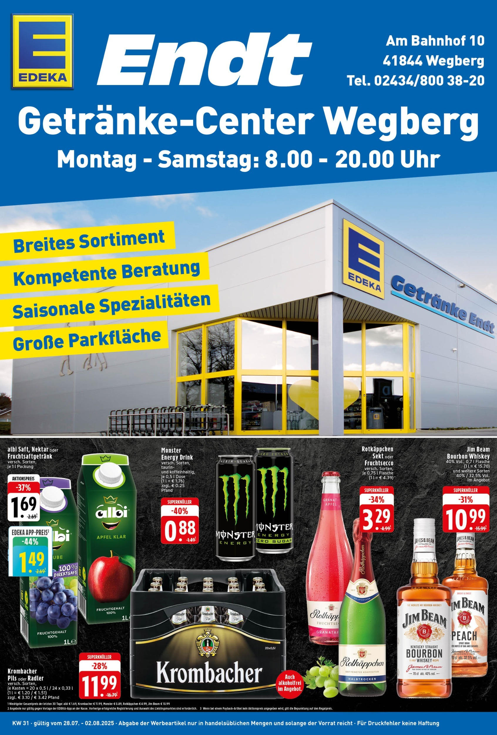 EDEKA Prospekt ab 27.07.2025 - Prospekt Wegberg Online Vorschau von dem Prospekt des Geschäftes Edeka, gültig ab dem 27.07.2025