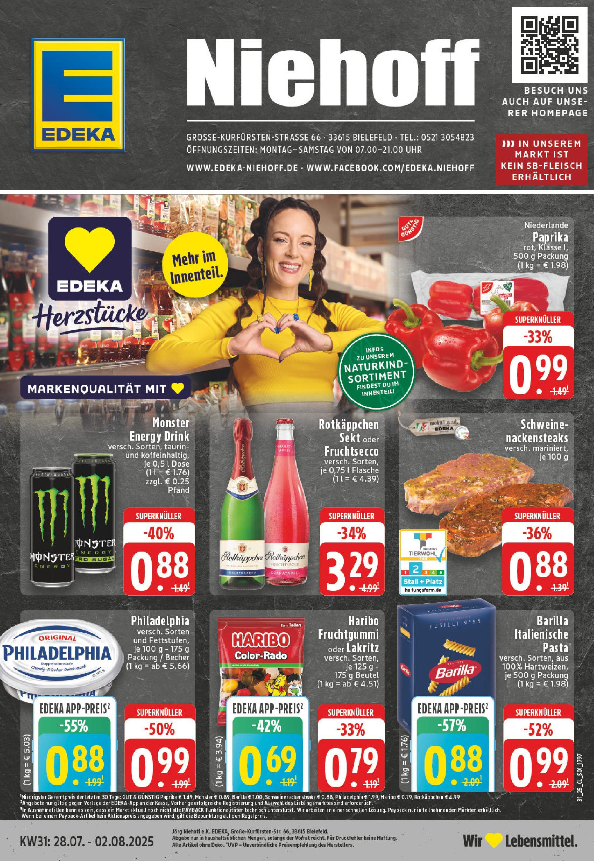 EDEKA Prospekt ab 27.07.2025 - Prospekt Bielefeld Online Vorschau von dem Prospekt des Geschäftes Edeka, gültig ab dem 27.07.2025