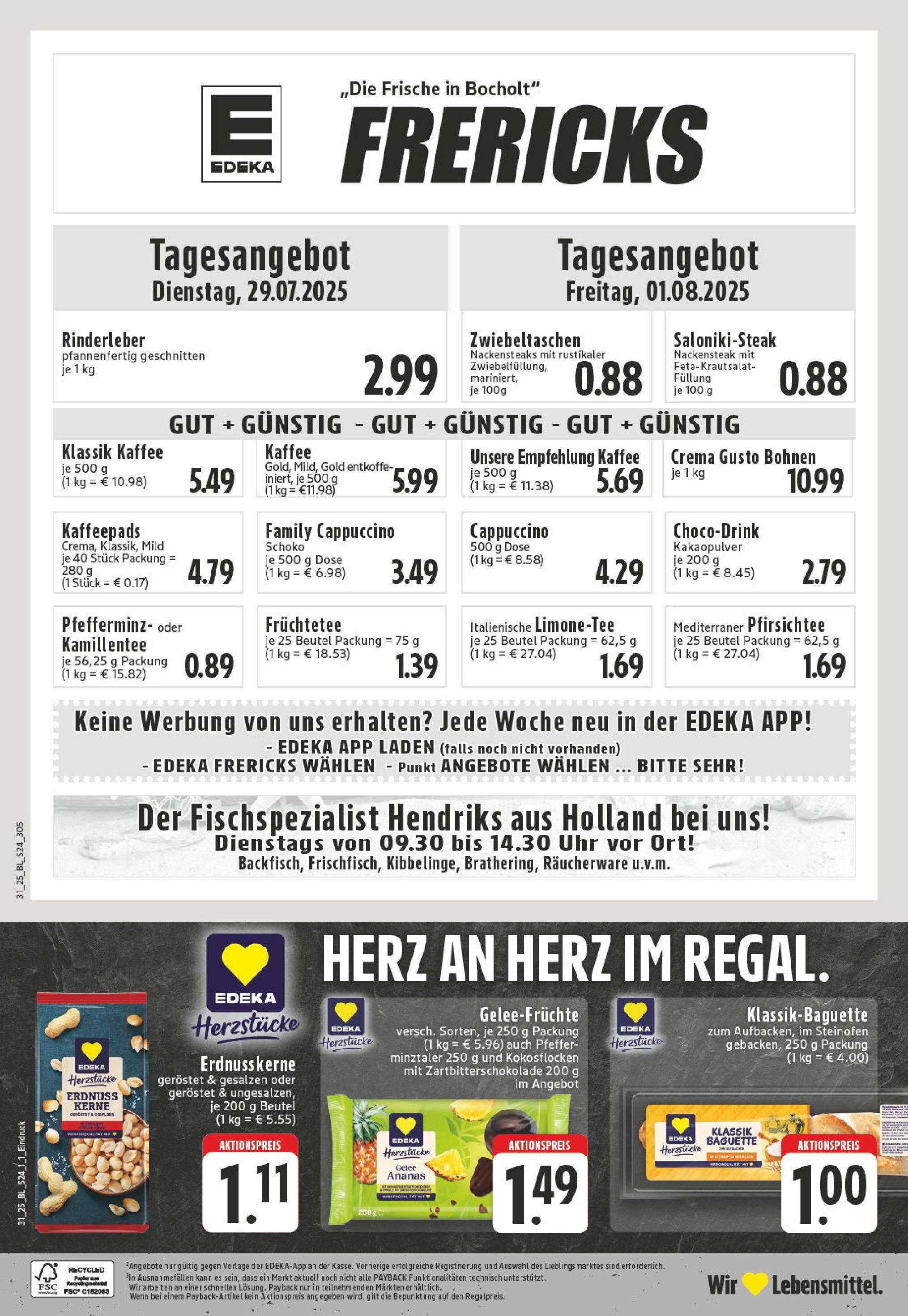 Edeka prospekt Bocholt (ab 27.07.2025) » Angebote Online | Seite: 24 | Produkte: Nackensteaks, Kaffee, Ananas, Uhr Edeka prospekt Bocholt (ab 27.07.2025) » Angebote Online | Seite: 24 | Produkte: Nackensteaks, Kaffee, Ananas, Uhr