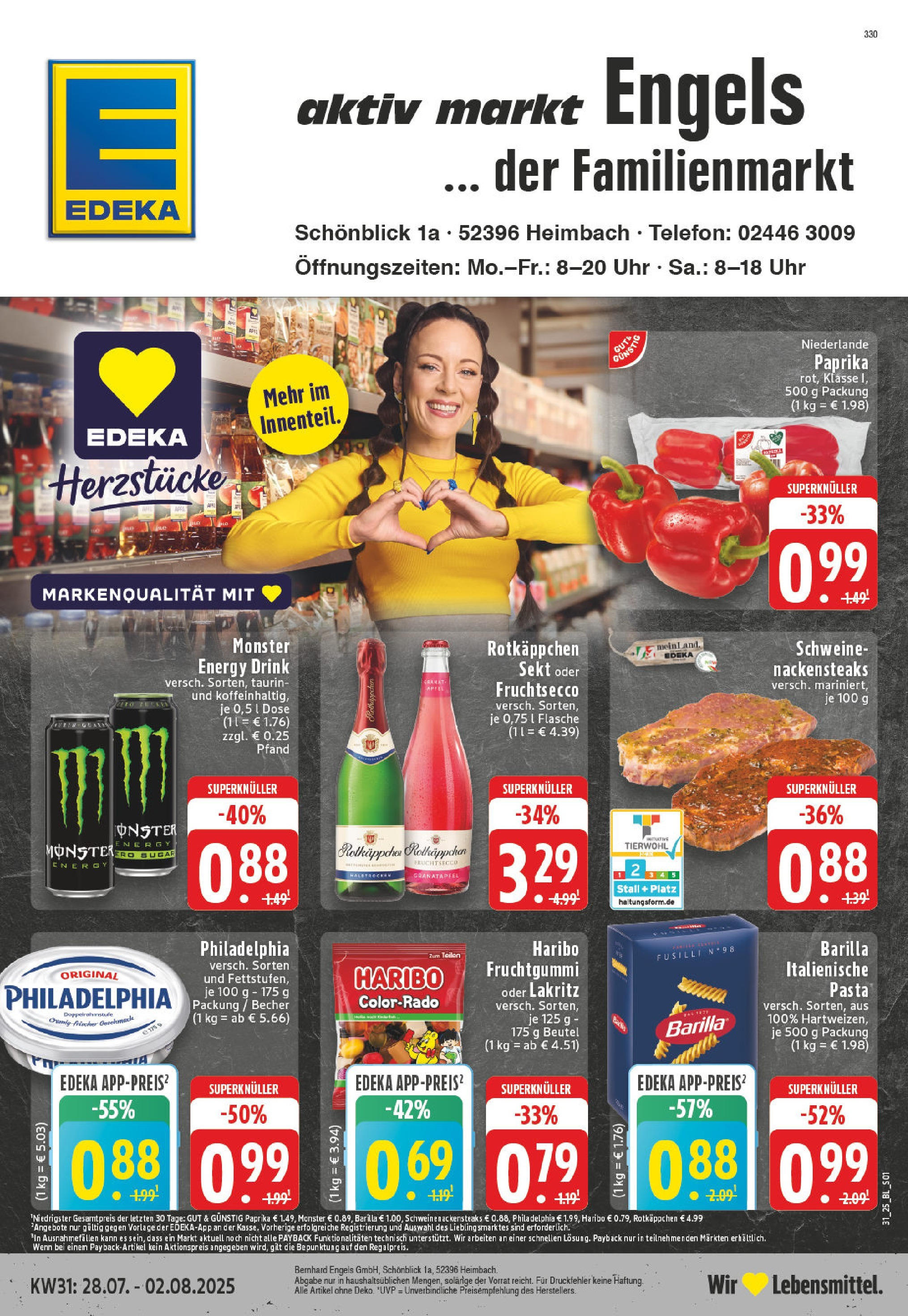 Edeka prospekt Heimbach (ab 27.07.2025) » Angebote Online | Seite: 1 | Produkte: Rotkappchen sekt, Haribo, Sekt, Uhr Edeka prospekt Heimbach (ab 27.07.2025) » Angebote Online | Seite: 1 | Produkte: Rotkappchen sekt, Haribo, Sekt, Uhr