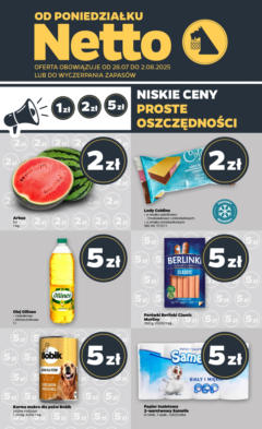 Pogląd gazetki "Gazetka spożywcza" ze sklepu Netto ważnej od 28.07.2025