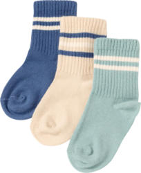 ALANA Tennissocken mit Streifen-Muster, blau + beige, Gr. 31/33