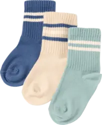 ALANA Tennissocken mit Streifen-Muster, blau + beige, Gr. 29/31