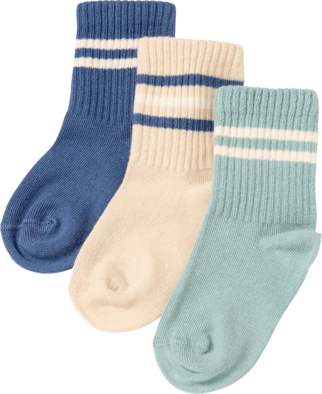 ALANA Tennissocken mit Streifen-Muster, blau + beige, Gr. 31/33