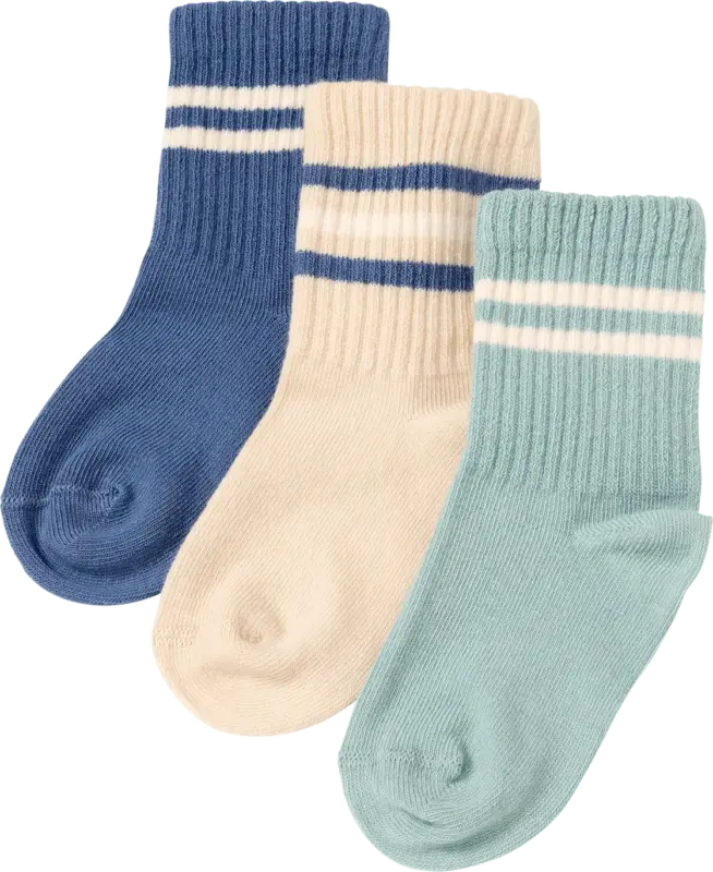 ALANA Tennissocken mit Streifen-Muster, blau + beige, Gr. 29/31