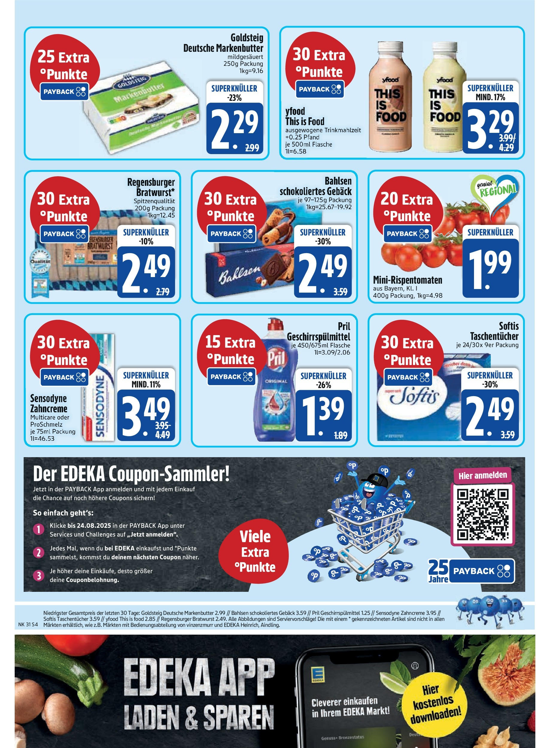 Edeka prospekt Schliersee	 (ab 28.07.2025) » Angebote Online | Seite: 6 | Produkte: Bratwurst, YFood, Geschirrspülmittel, Pril