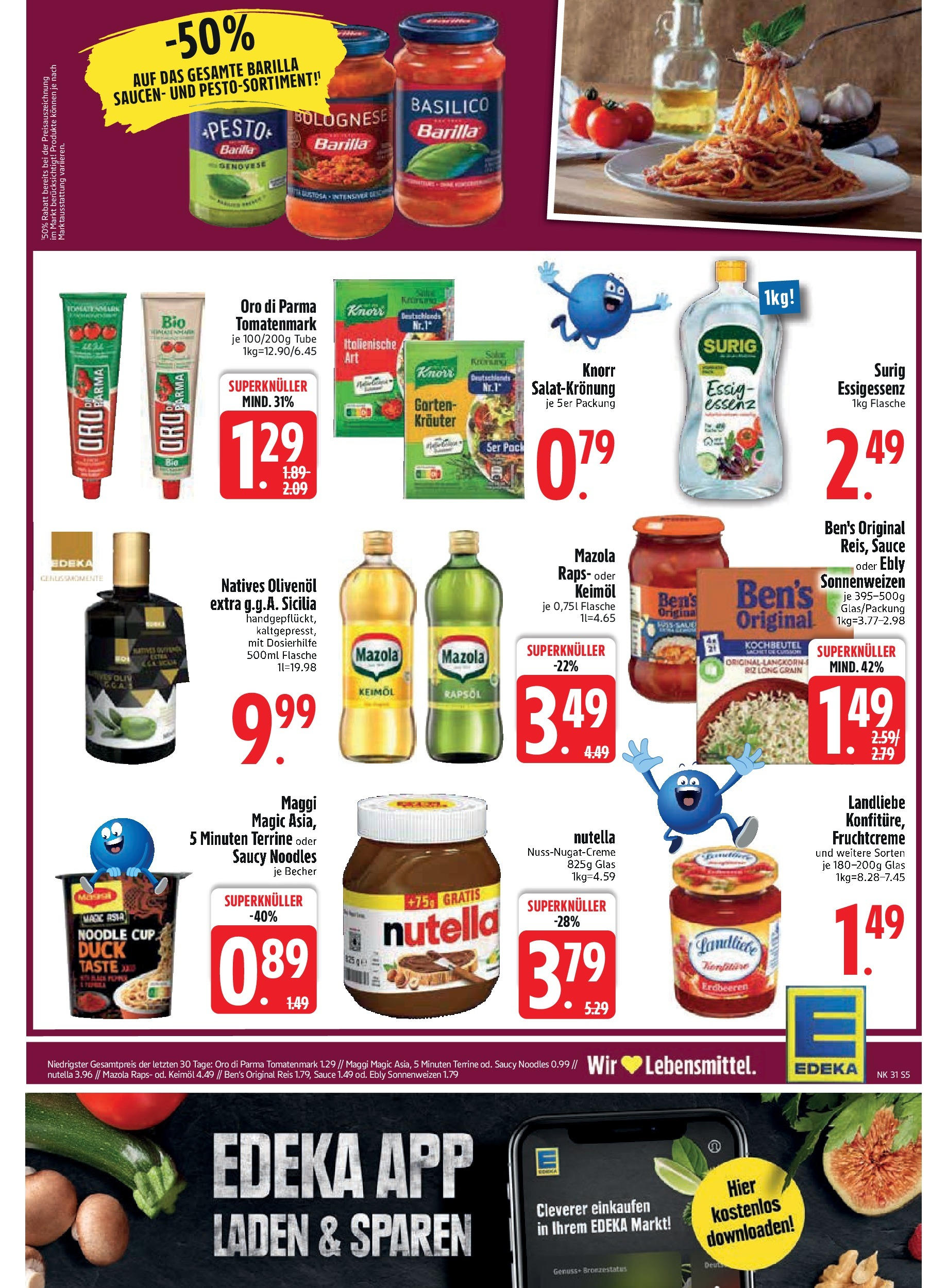 Edeka prospekt Schliersee	 (ab 28.07.2025) » Angebote Online | Seite: 7 | Produkte: Maggi, Oro di parma, Nutella, Erdbeeren