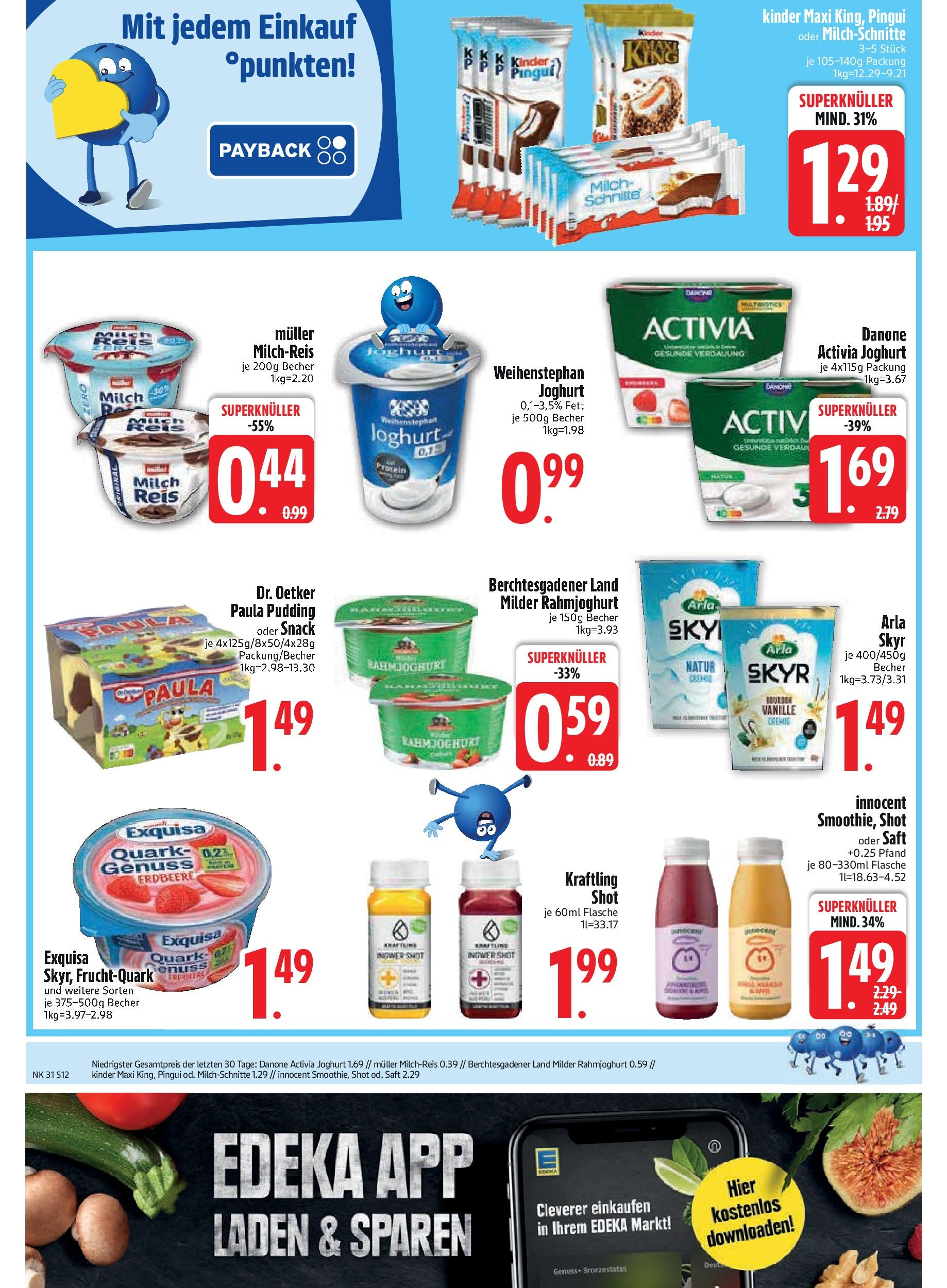 Edeka prospekt Schliersee	 (ab 28.07.2025) » Angebote Online | Seite: 14 | Produkte: Activia, Milch, Pudding, Saft