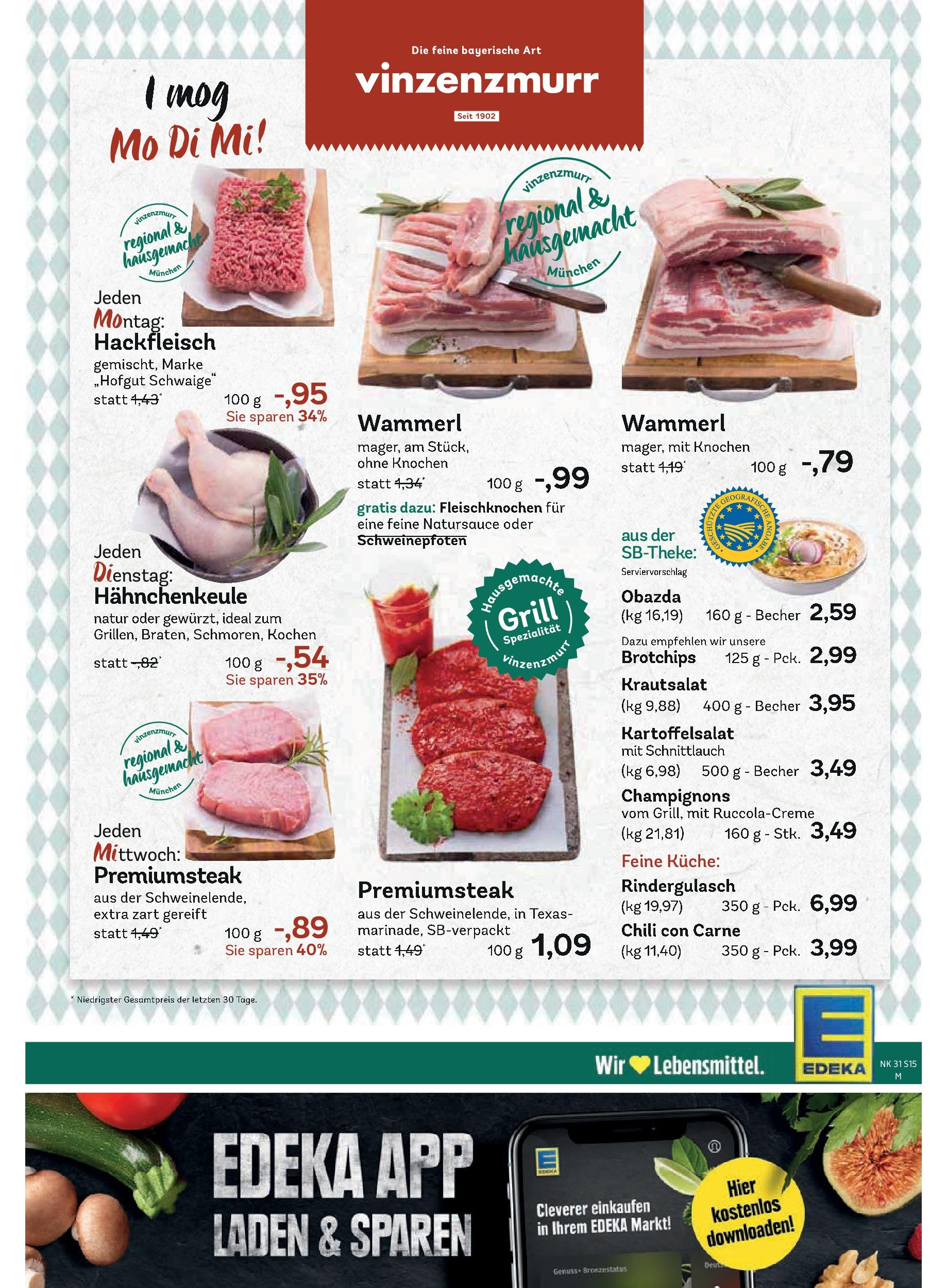 Edeka prospekt Schliersee	 (ab 28.07.2025) » Angebote Online | Seite: 17 | Produkte: Rindergulasch, Küche, Chili, Steak