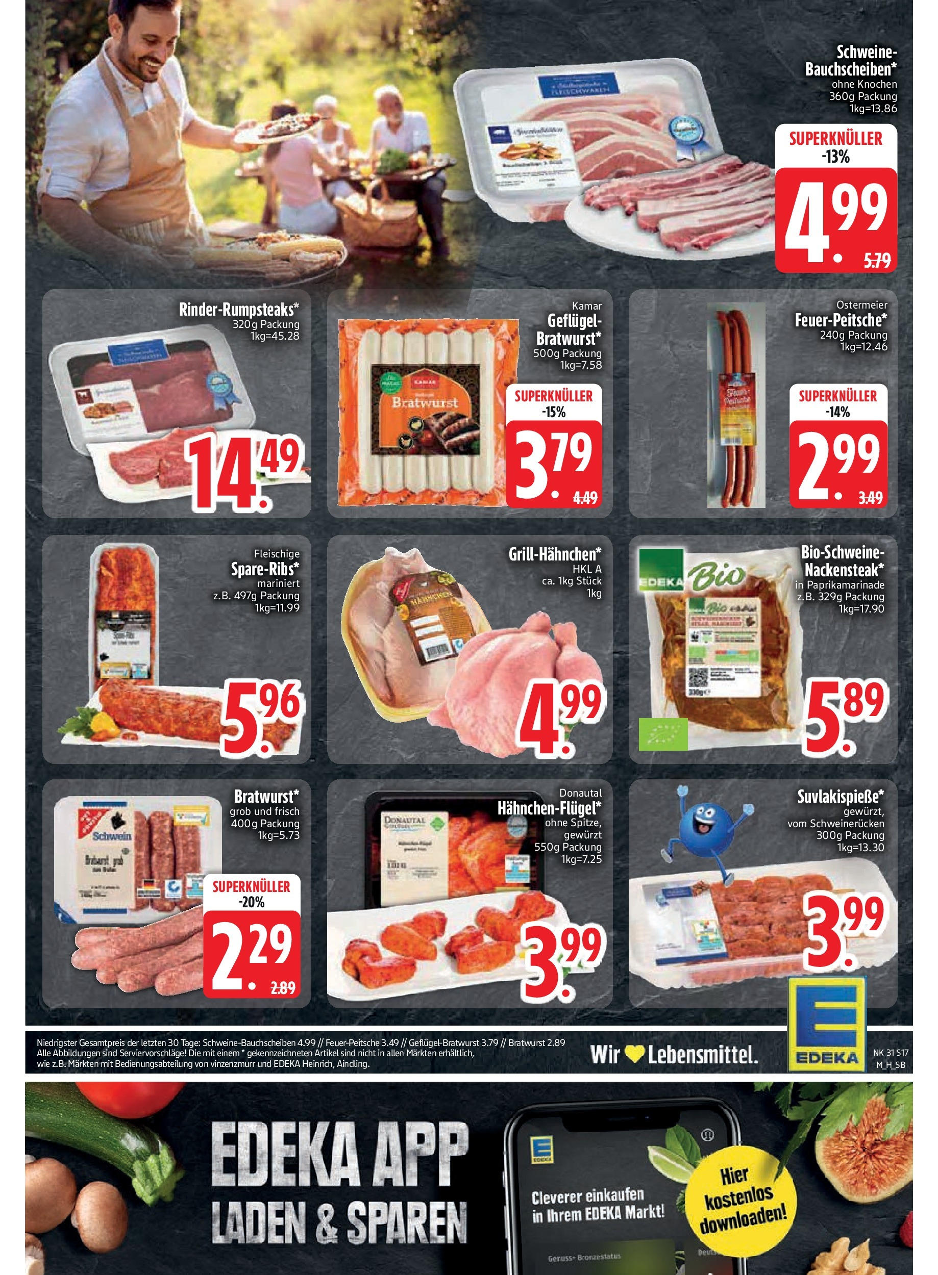 Edeka prospekt Schliersee	 (ab 28.07.2025) » Angebote Online | Seite: 19 | Produkte: Bratwurst, Schweinerucken