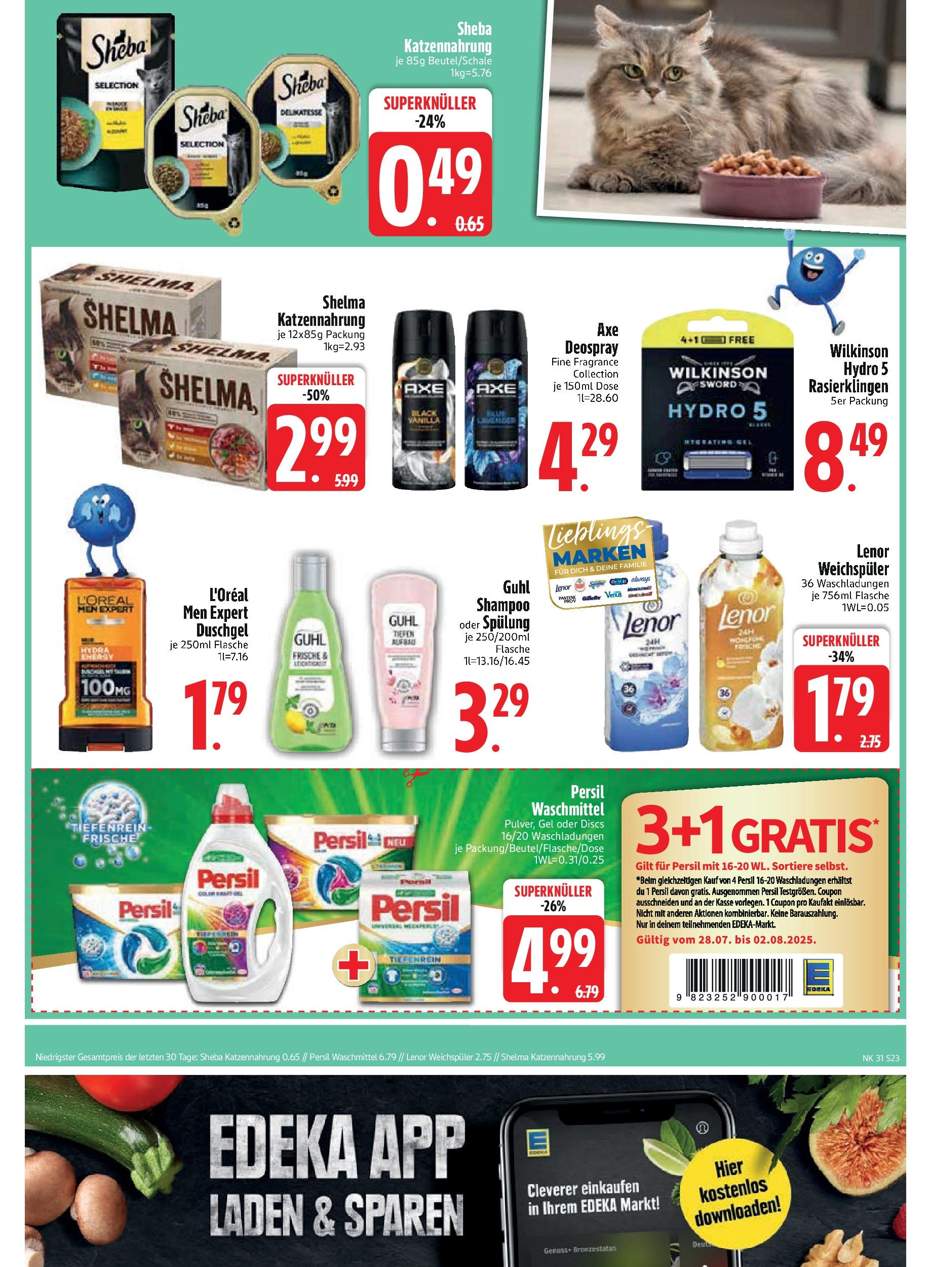 Edeka prospekt Schliersee	 (ab 28.07.2025) » Angebote Online | Seite: 25 | Produkte: Sheba, Energy, Spülung, Duschgel