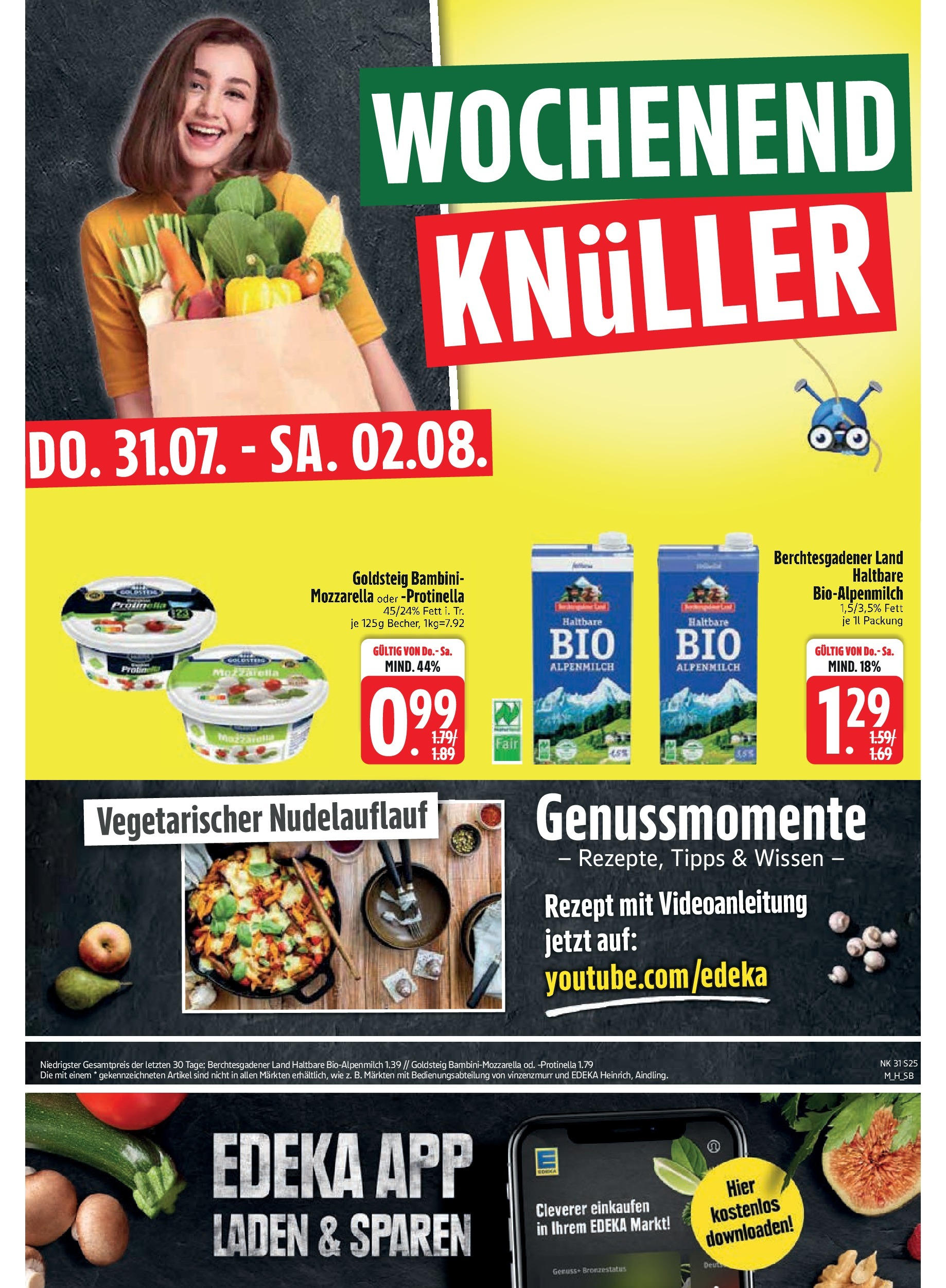 Edeka prospekt Schliersee	 (ab 28.07.2025) » Angebote Online | Seite: 27 | Produkte: Mozzarella