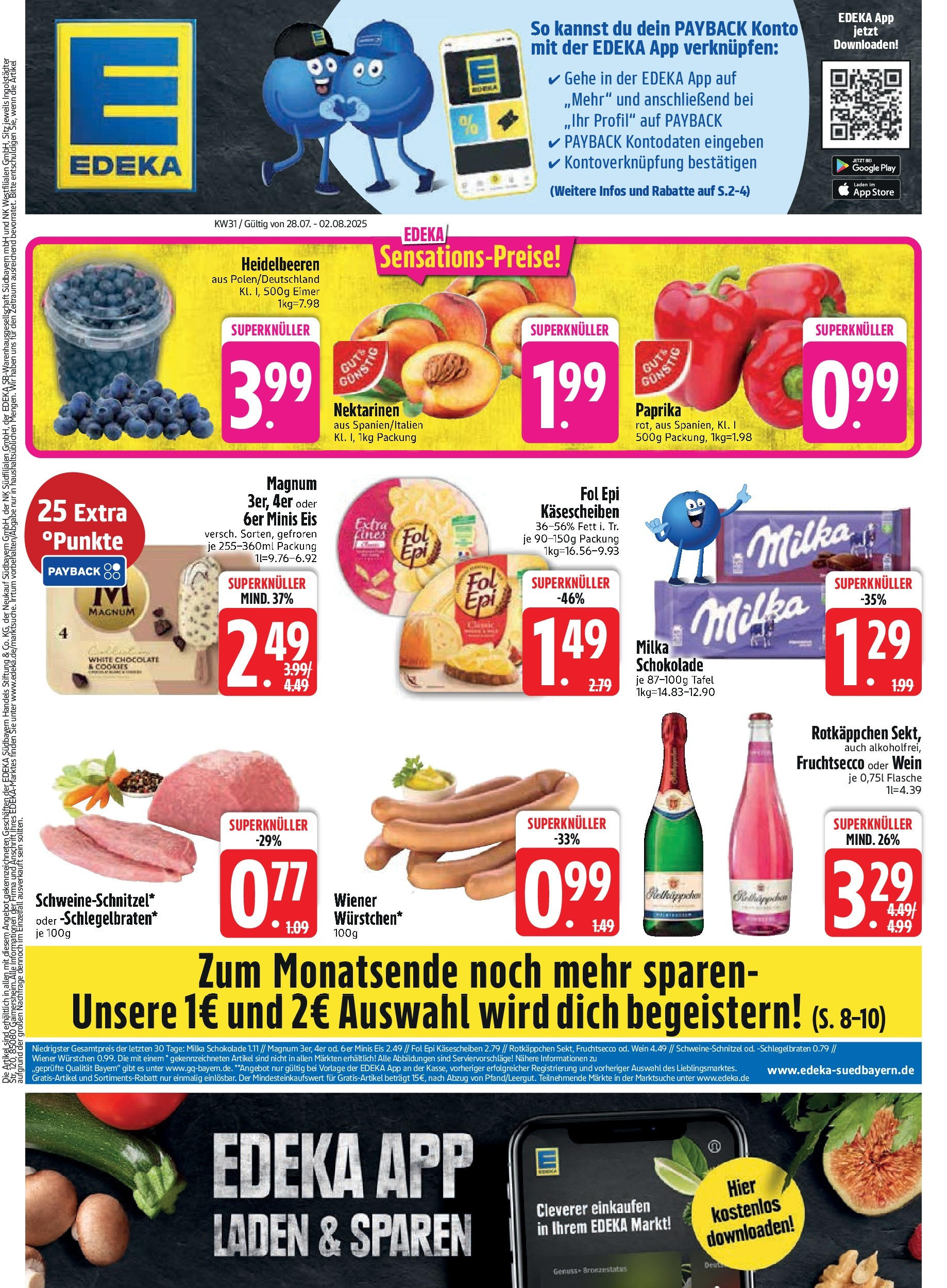 Edeka prospekt Trostberg (ab 27.07.2025) » Angebote Online | Seite: 3 | Produkte: Milka, Heidelbeeren, Fruchtsecco, Paprika Edeka prospekt Trostberg (ab 27.07.2025) » Angebote Online | Seite: 3 | Produkte: Milka, Heidelbeeren, Fruchtsecco, Paprika